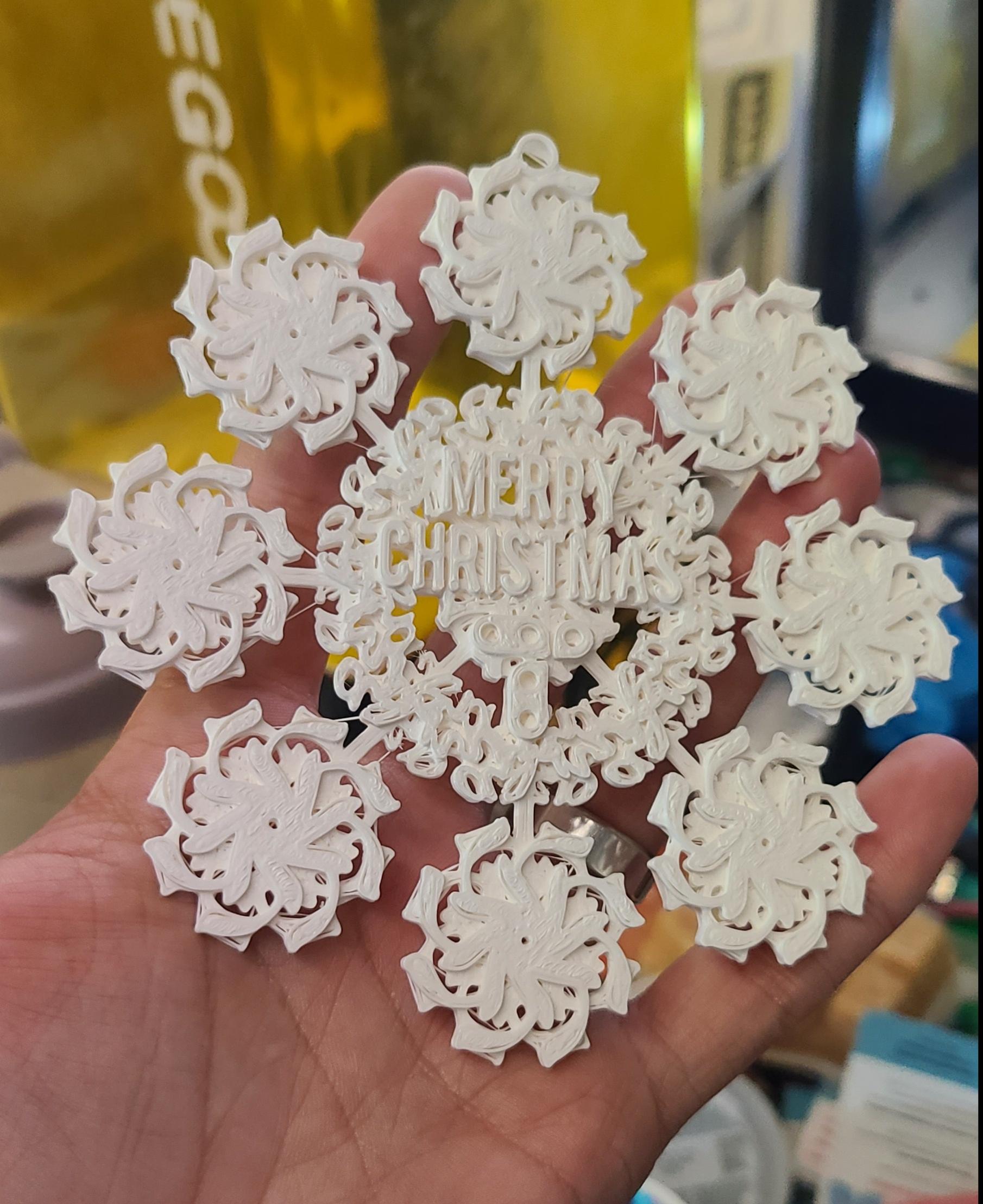 Thangs 3d Snowflake Ornament 3d model