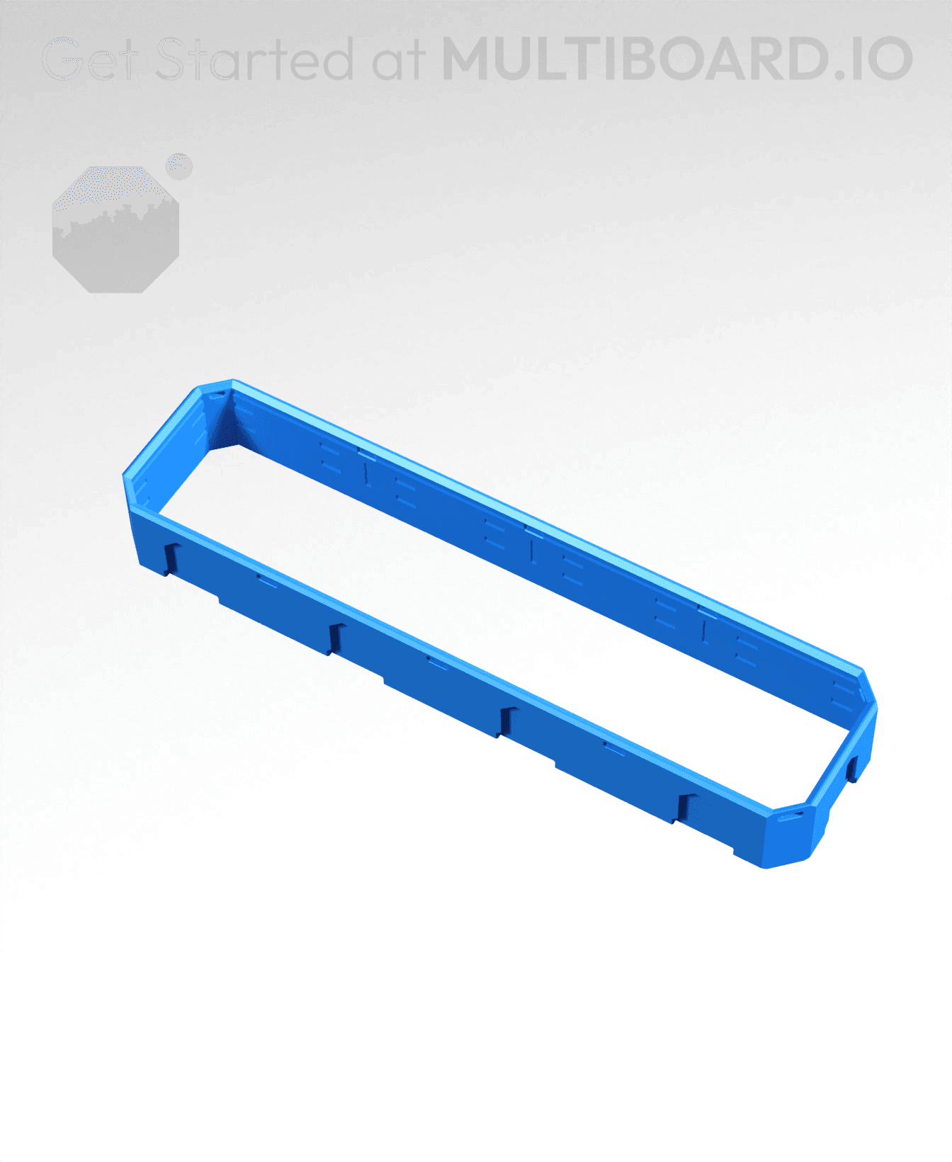 4x1x0·5 - Topped Multipoint Rail - Pop-In Bin Extension 3d model