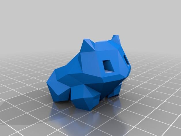 Low-Poly Bulbasaur - Multi and Dual Extrusion version 3d model