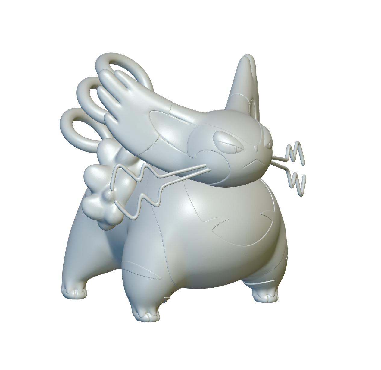 Pokemon Purugly #432 - Optimized for 3D Printing 3d model