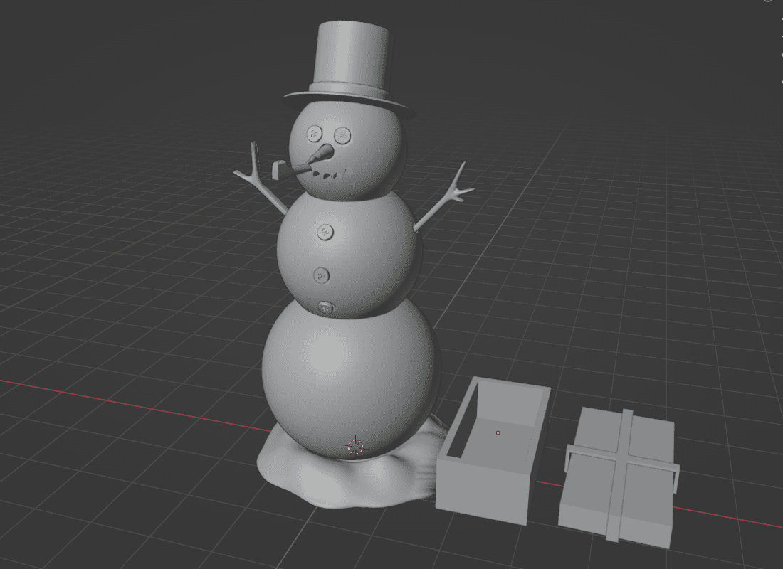 Snowman Christmas Ornament 3d model