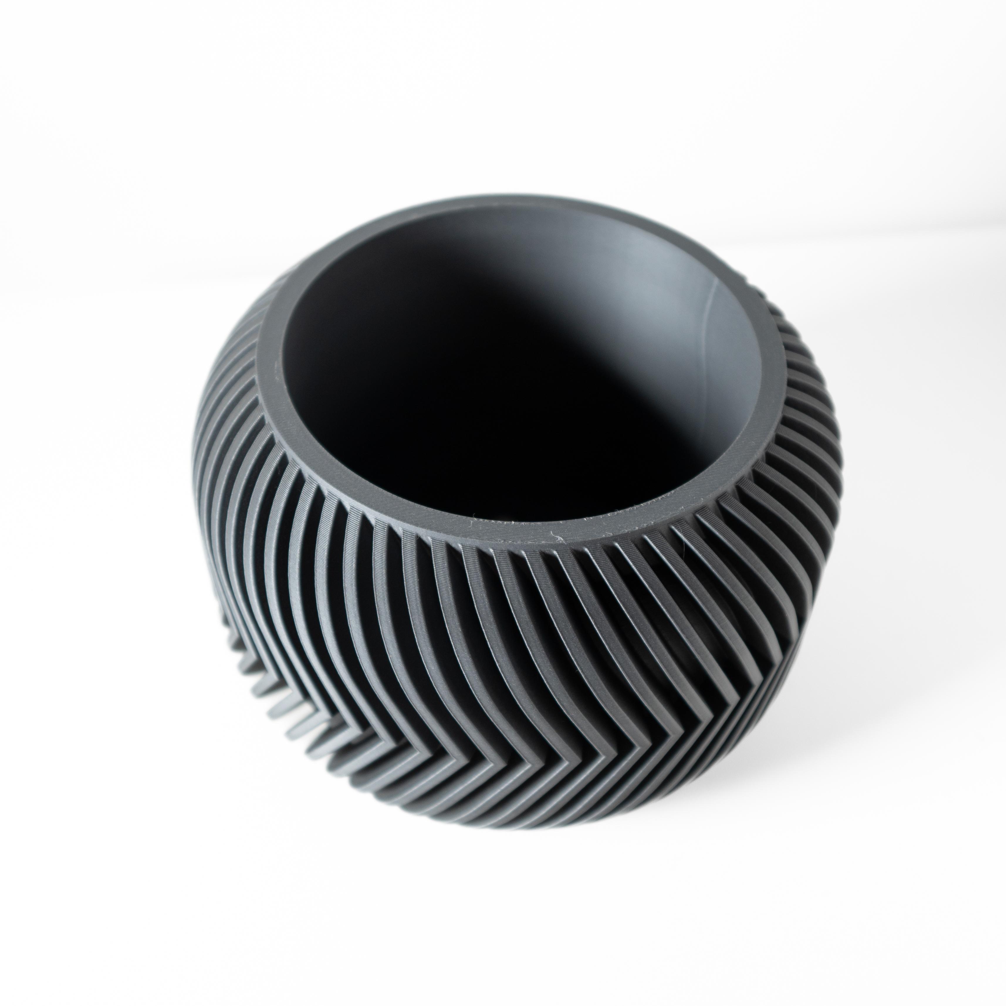 The Ervon Planter Pot with Drainage Tray & Stand: Modern and Unique Home Decor for Plants 3d model