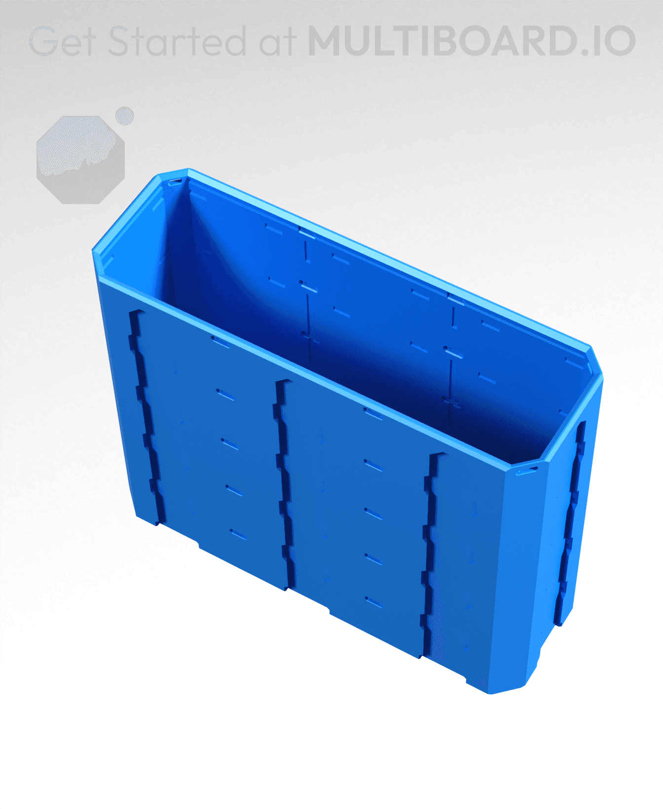 3x1x2.5 - Topped Multipoint Rail - Pop-In Multibin Shell Extension 3d model