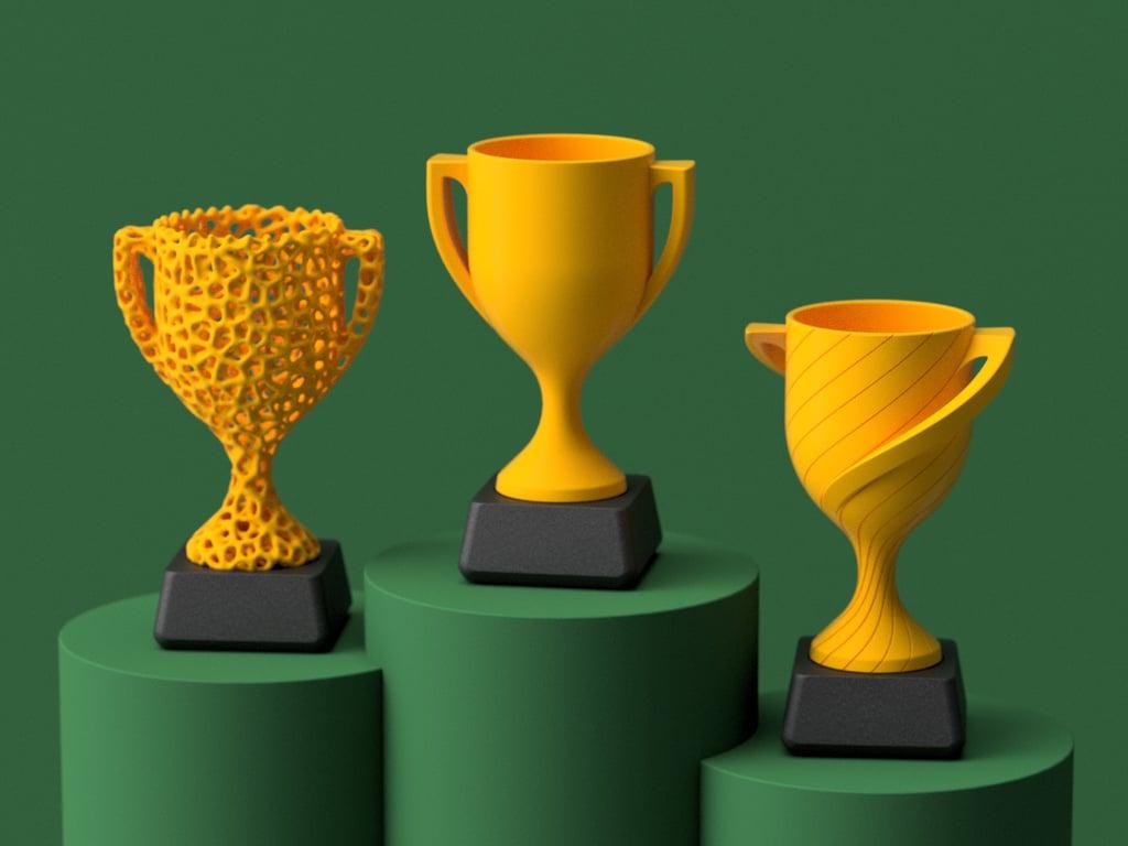 Trophy Cup Collection - Fully 3D Printable 3d model