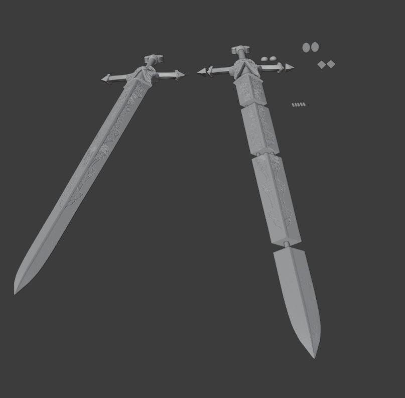 Rellana's Twin Blades from Elden Ring Shadow of the Erdtree 3d model