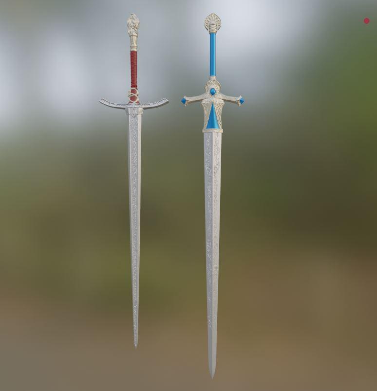 Rellana's Twin Blades from Elden Ring Shadow of the Erdtree 3d model