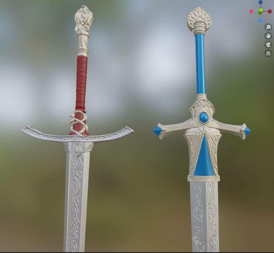 Rellana's Twin Blades from Elden Ring Shadow of the Erdtree 3d model