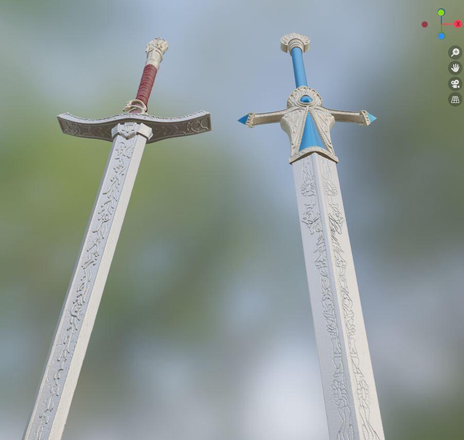 Rellana's Twin Blades from Elden Ring Shadow of the Erdtree 3d model