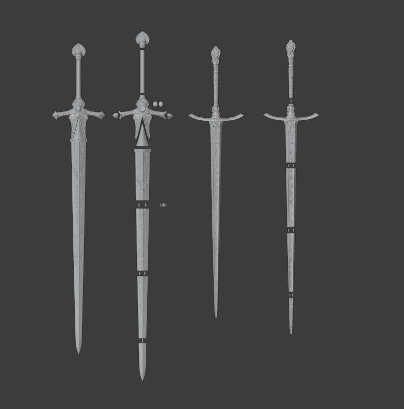 Rellana's Twin Blades from Elden Ring Shadow of the Erdtree 3d model