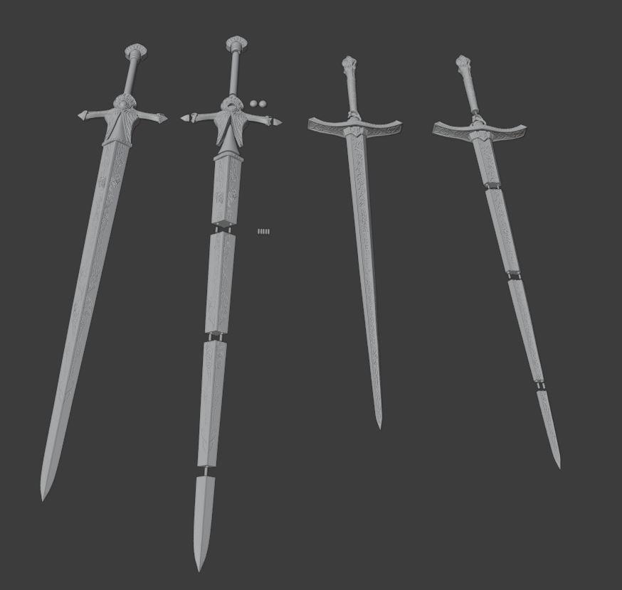 Rellana's Twin Blades from Elden Ring Shadow of the Erdtree 3d model