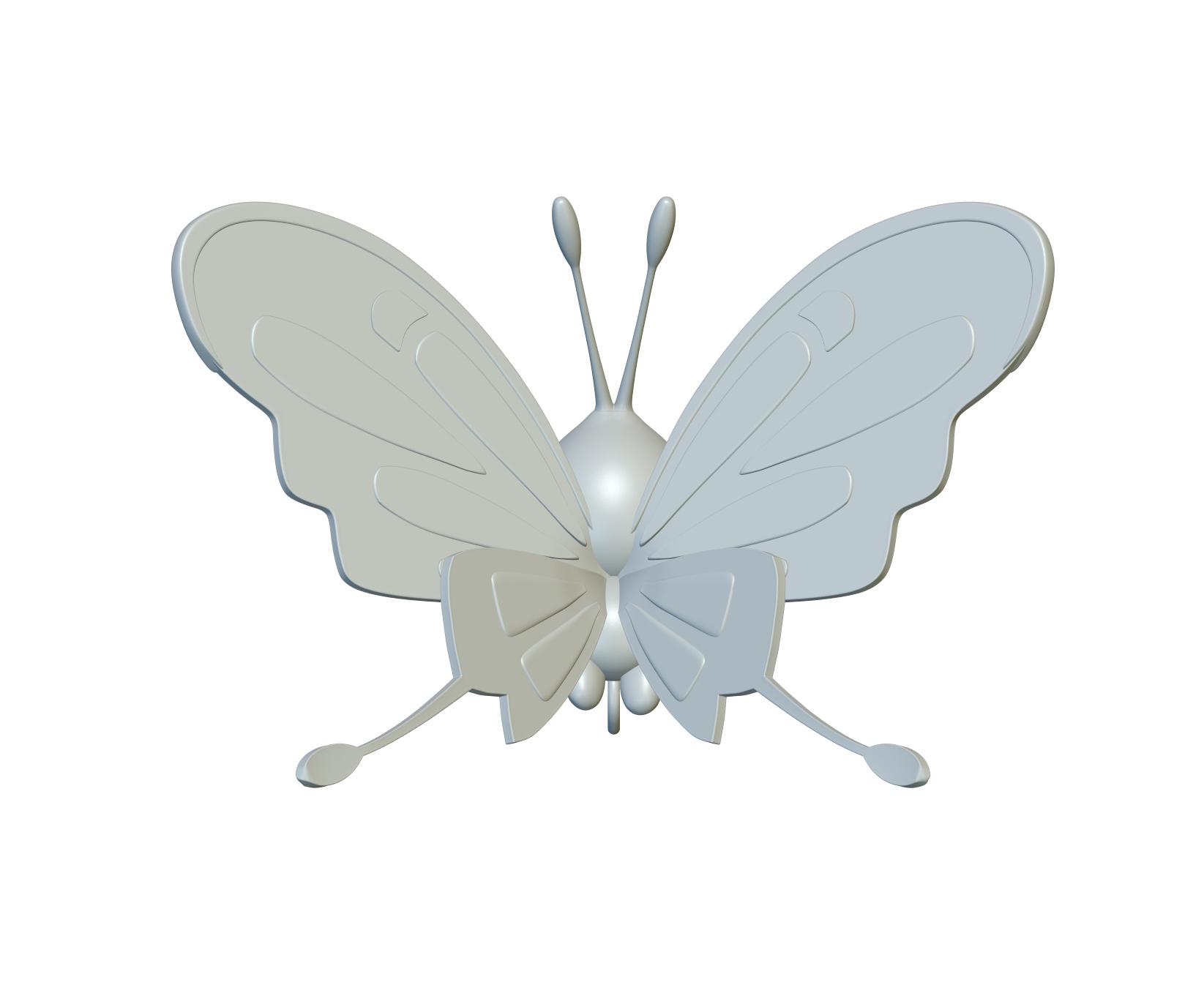 Pokemon Beautifly #267 - Optimized for 3D Printing 3d model