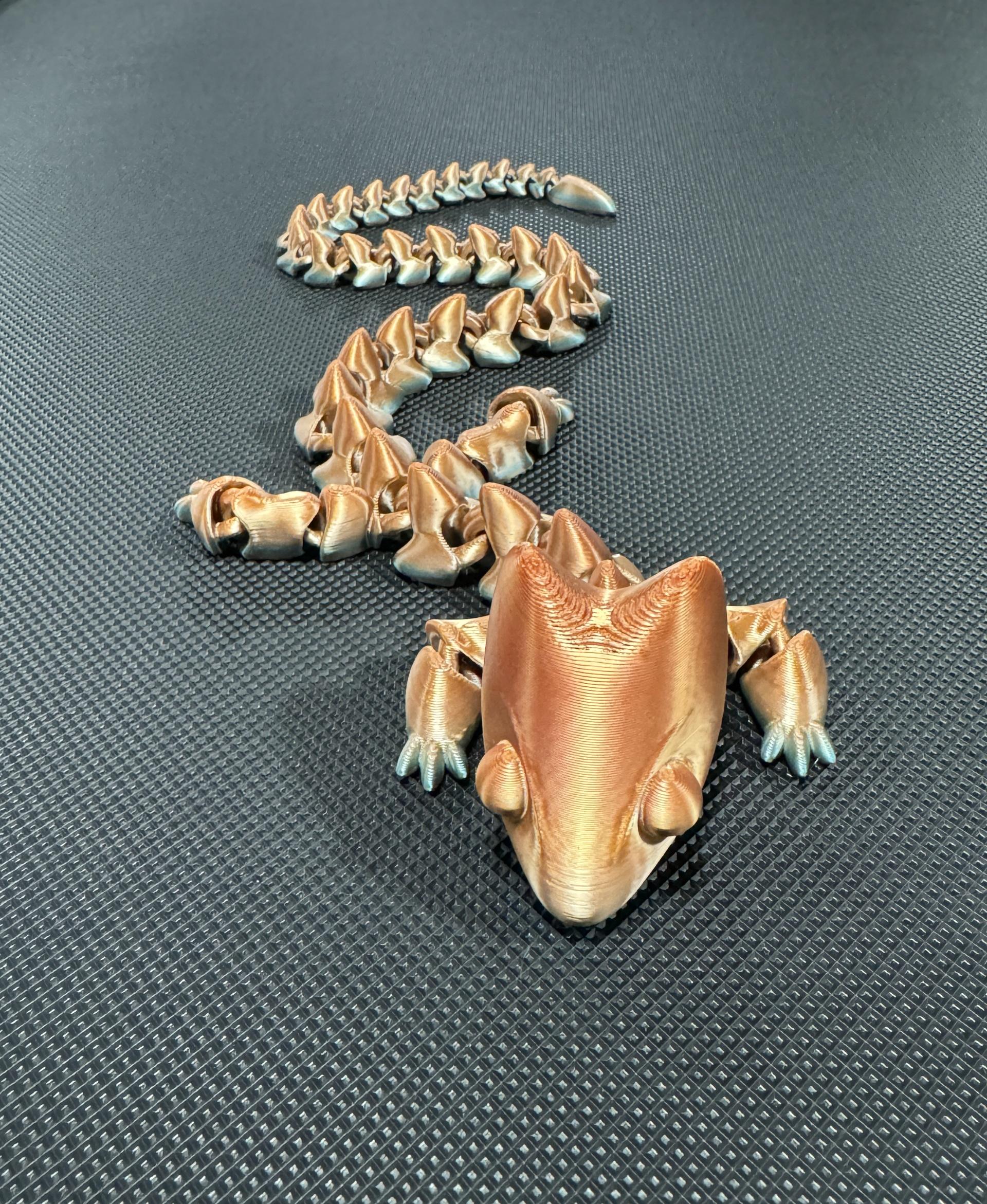 Articulated Dragon 001 - Print in place - No supports - STL - TTYT3D PLA printed at 75% scale - 3d model