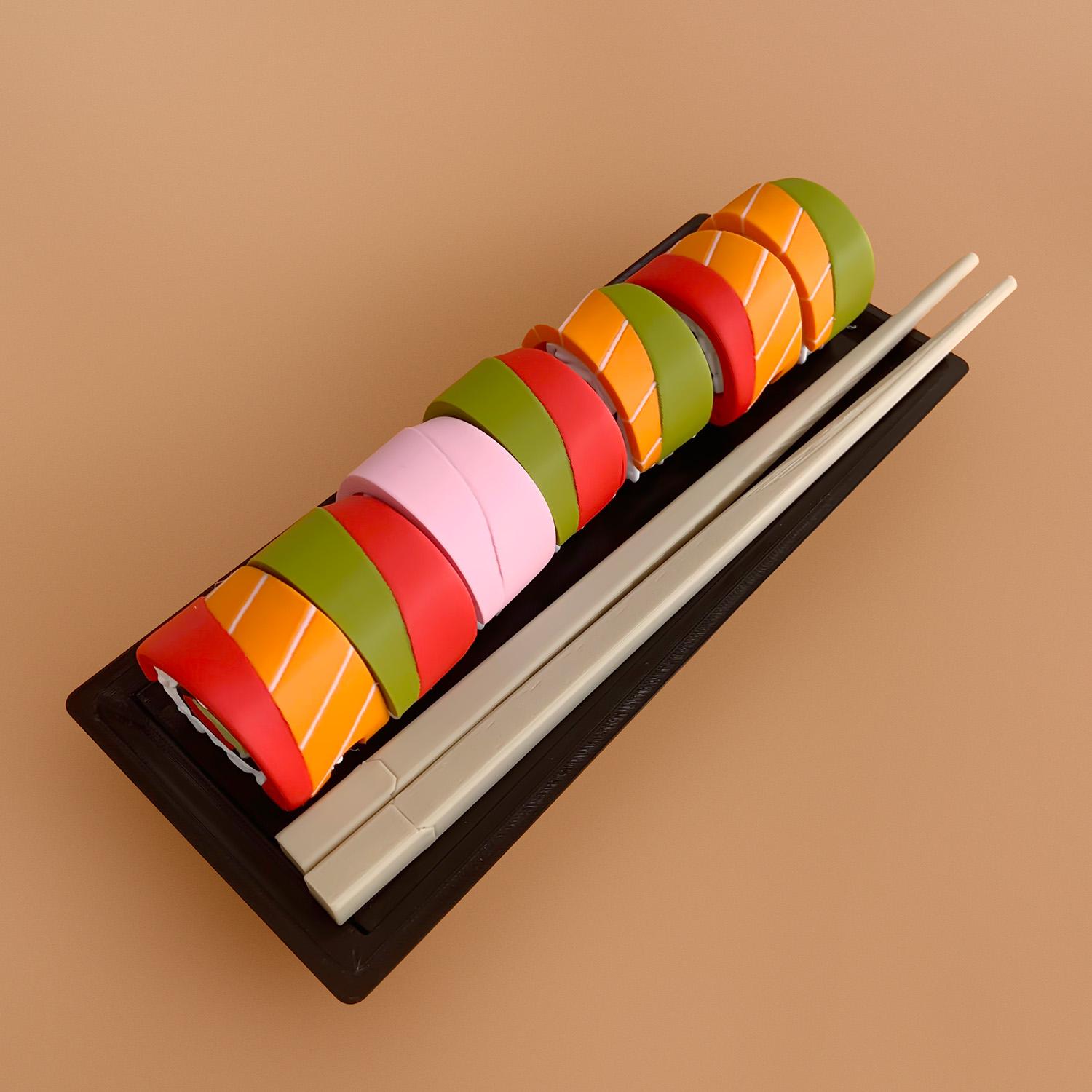 Sushi Supplements - Weekly Pill container and Keychains - finally done.... - 3d model