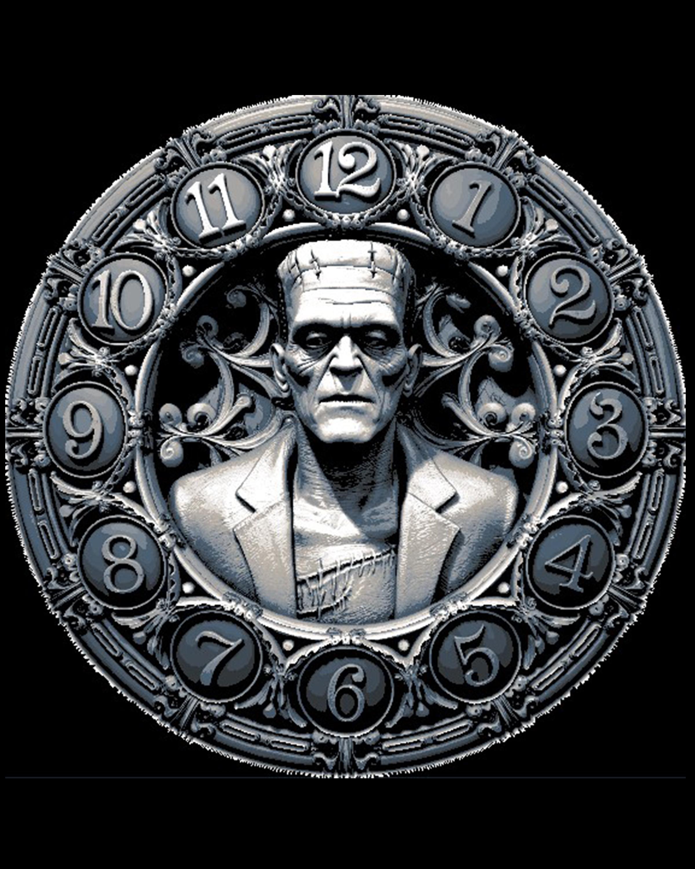 Free for Limited Time - Doctor Frankenstein's Monster Clock Face for Halloween 3d model