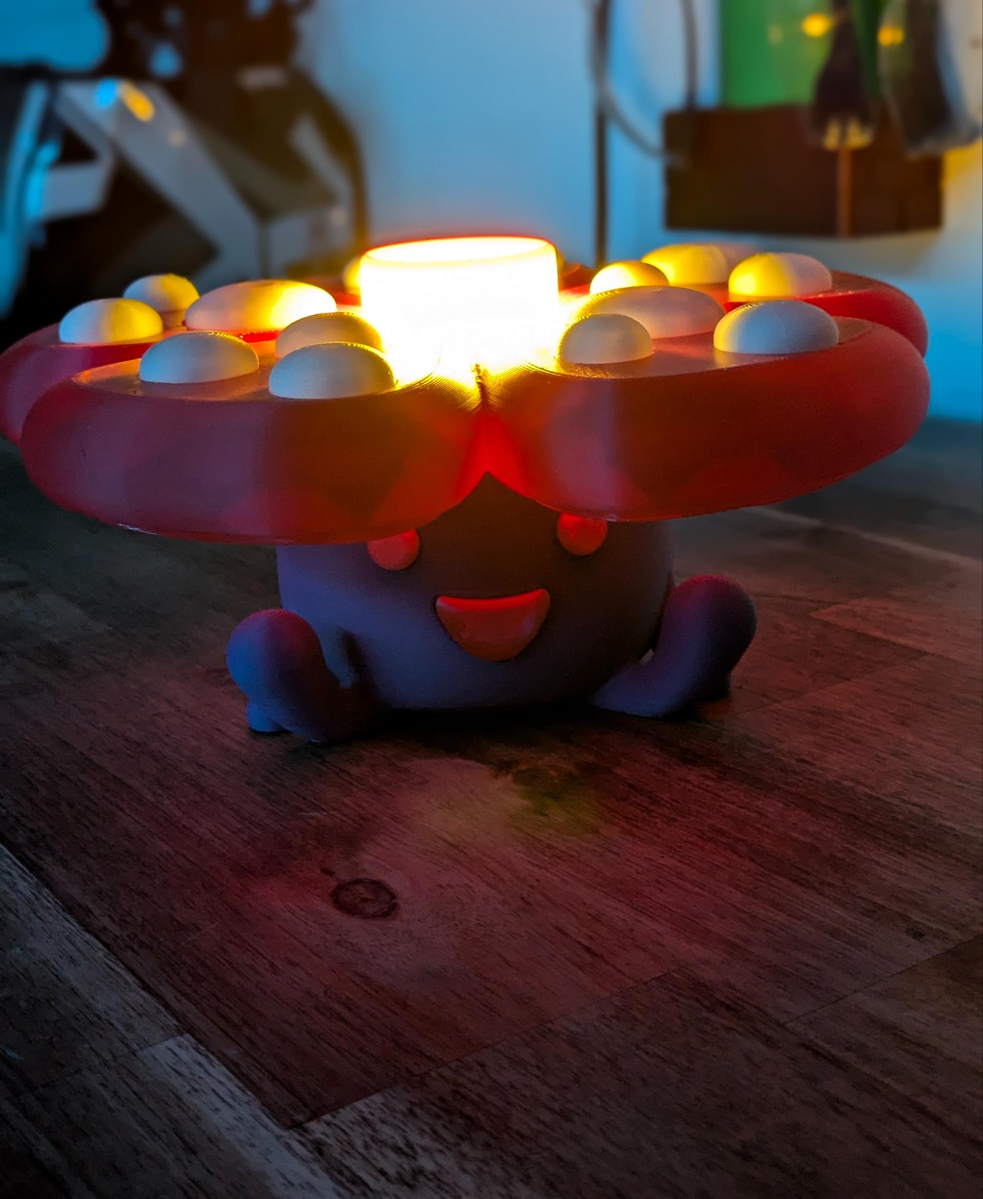 Vileplume Pokemon Night Light (MULTIPART).stl 3d model