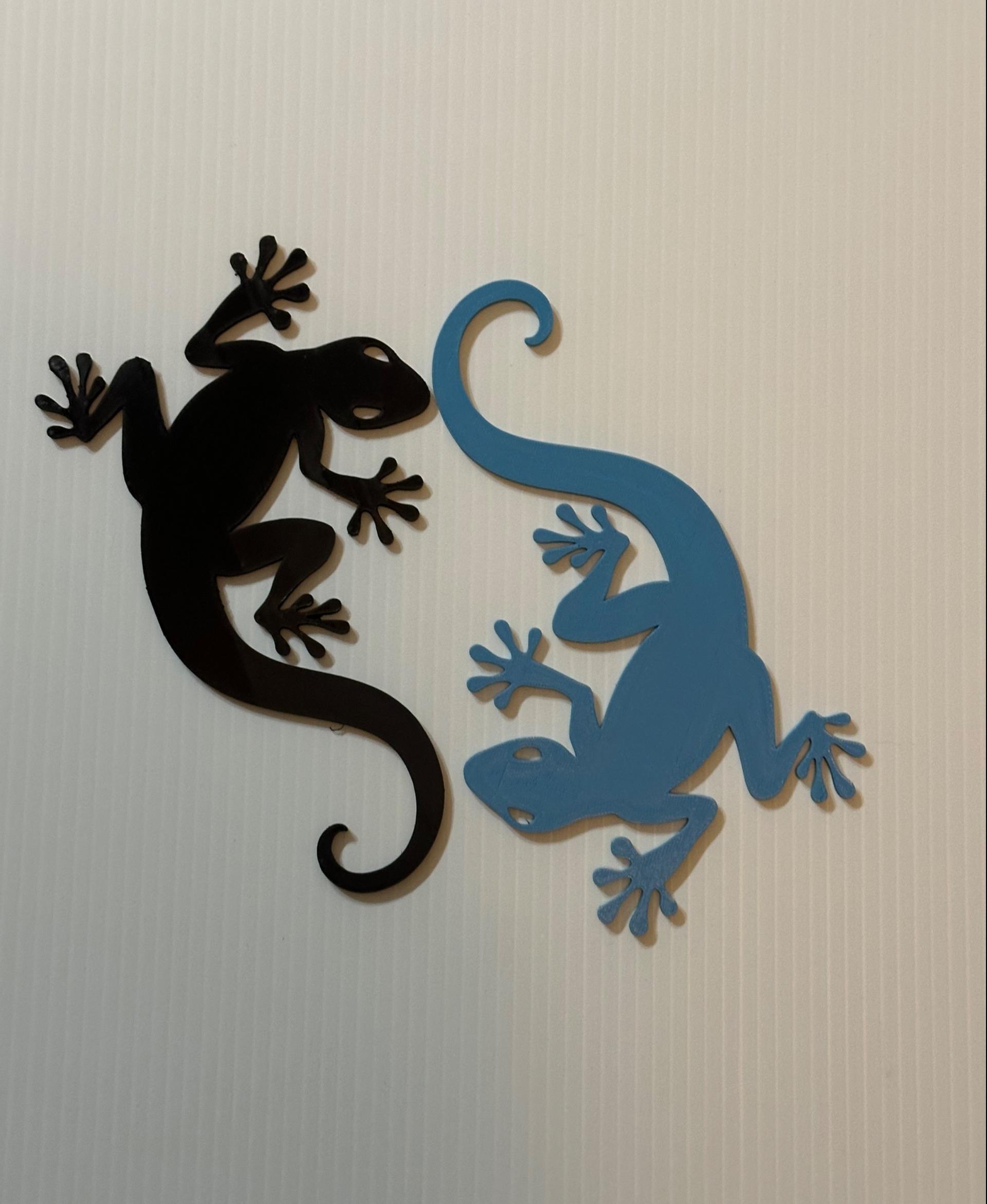 gecko wall art lizard wall decor reptile decoration 3d model