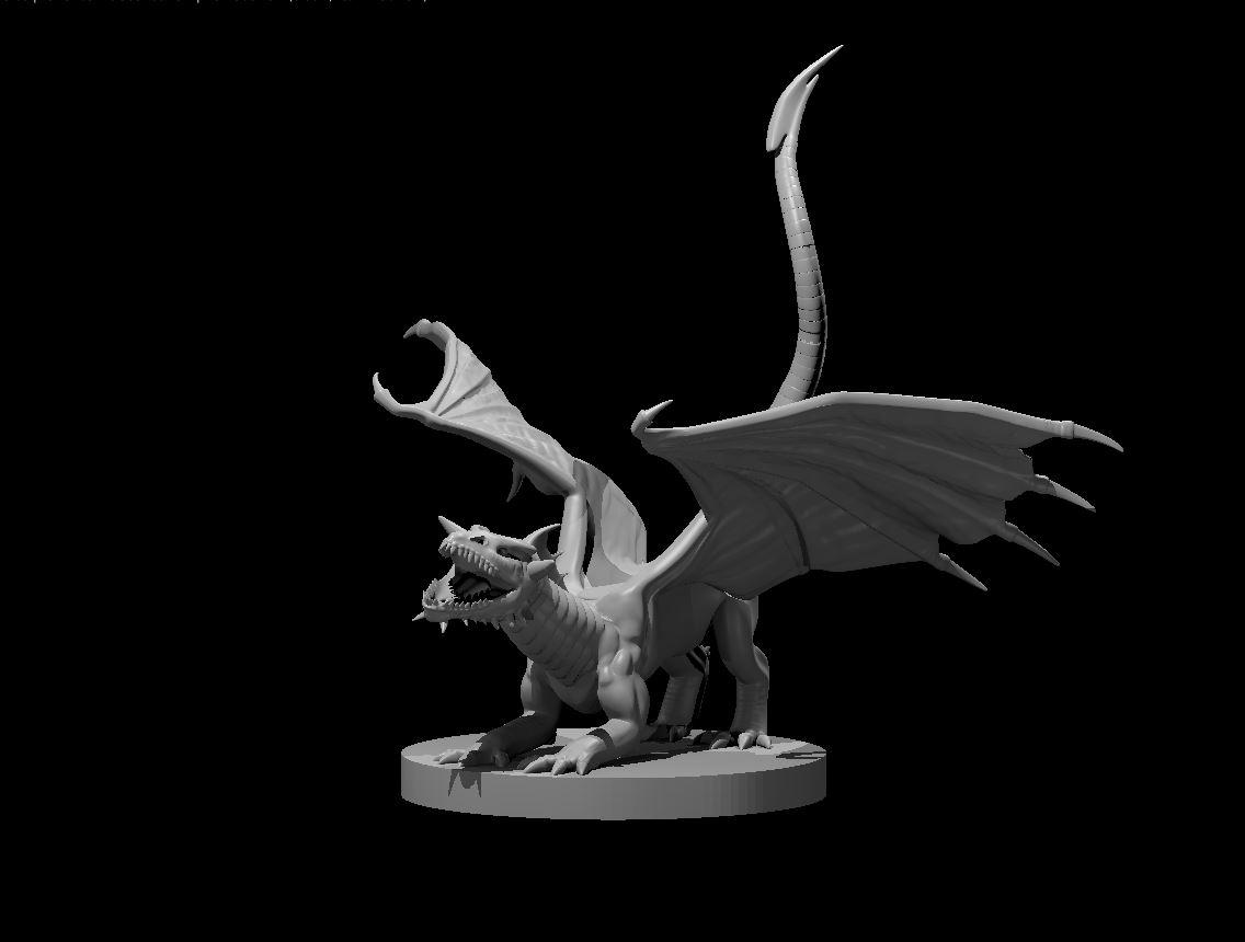 Black Dragon Wyrmling - Black Dragon Wyrmling - 3d model render - D&D - 3d model