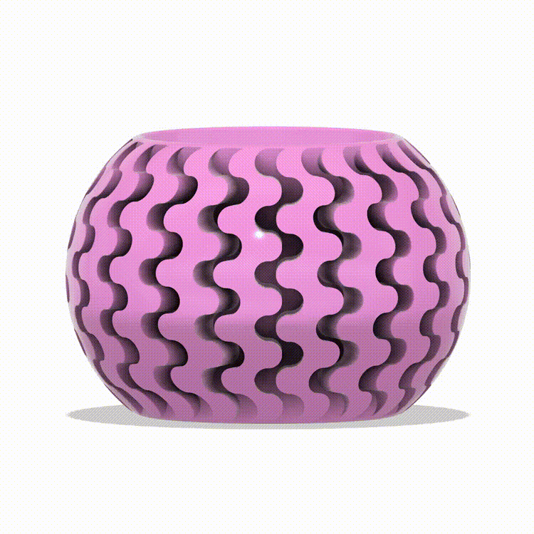 Faceted Wave Planter 3d model