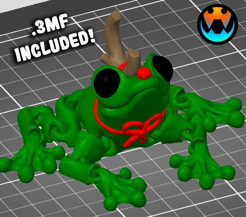 Festive Frog 3d model