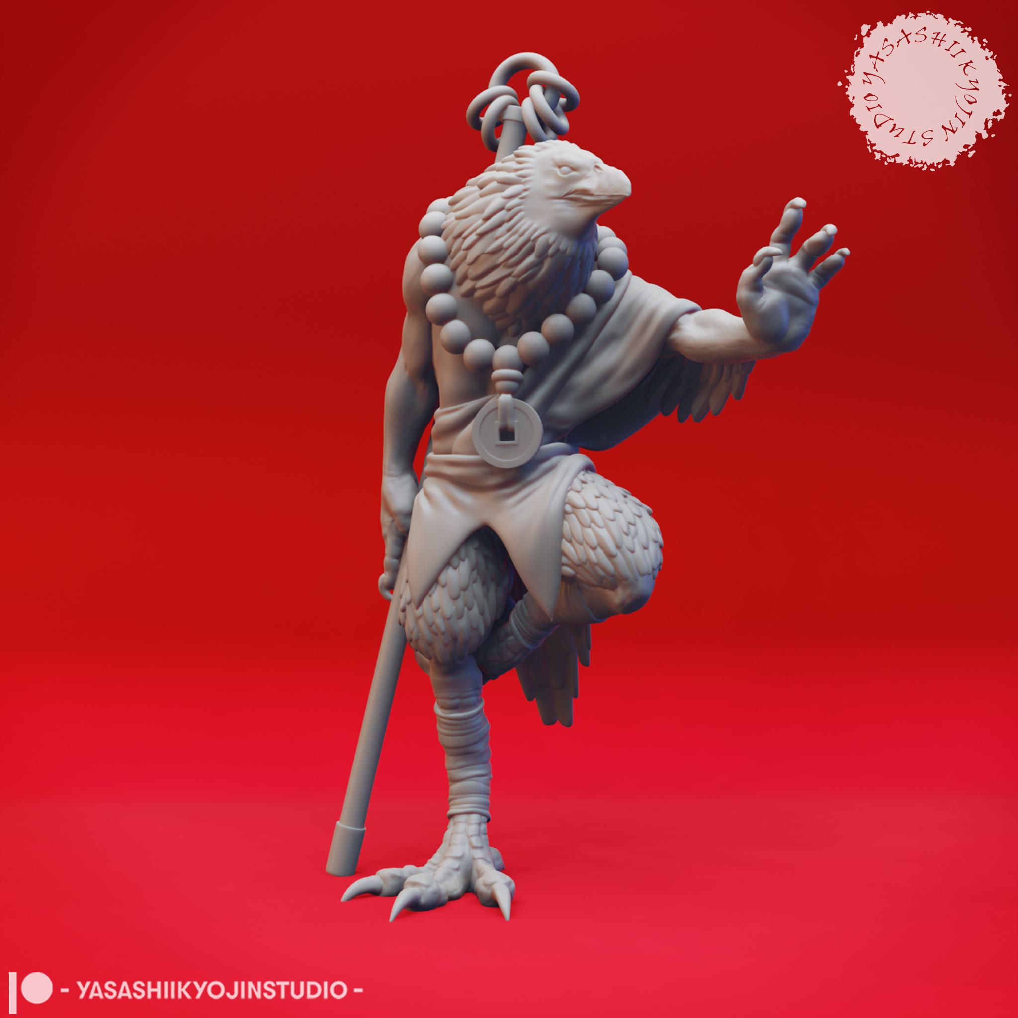 Kenku Mob - Tabletop Miniatures (Pre-Supported) 3d model