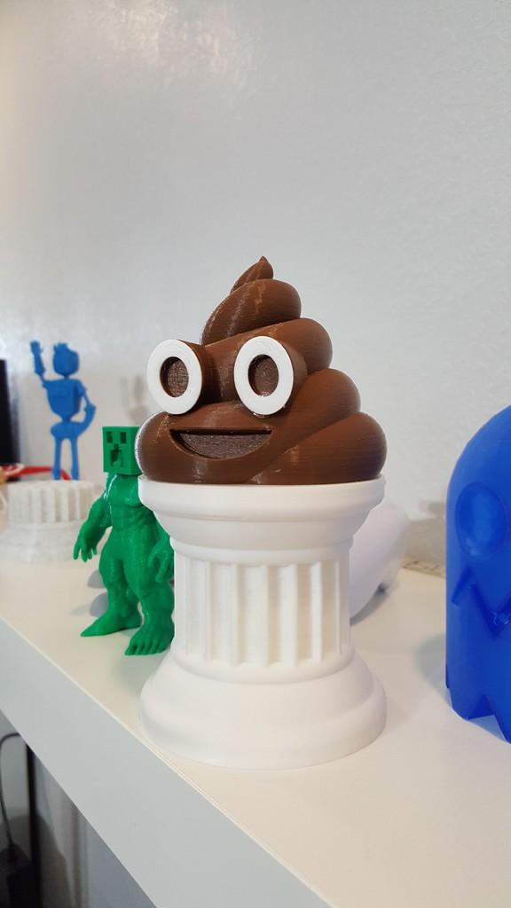 Poop Emoji Trophy With Eye Rings 3d model