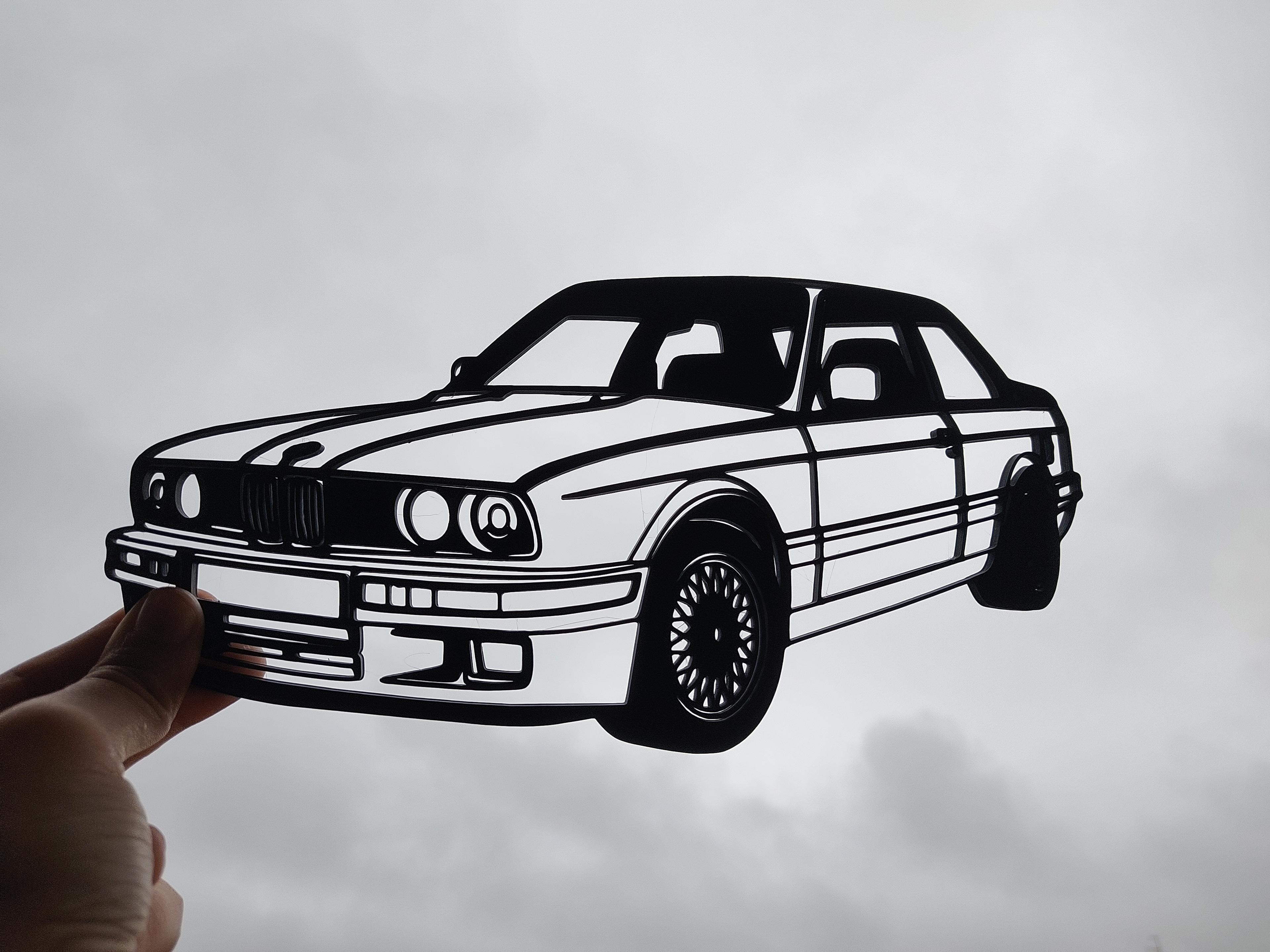 BMW E30 silhouette 3d model