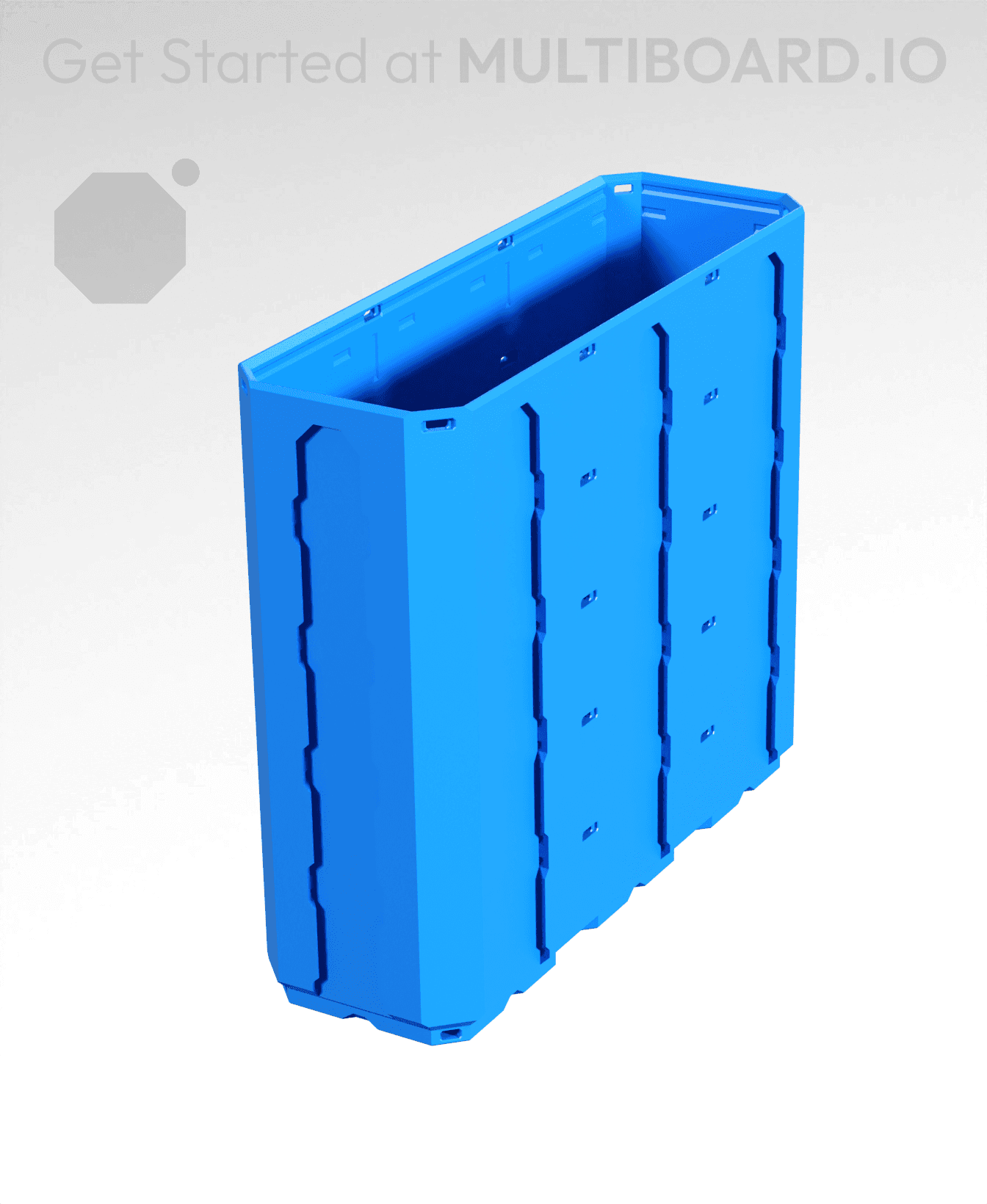 1x3x2.5 - Topped Multipoint Rail - Multibin Shell 3d model