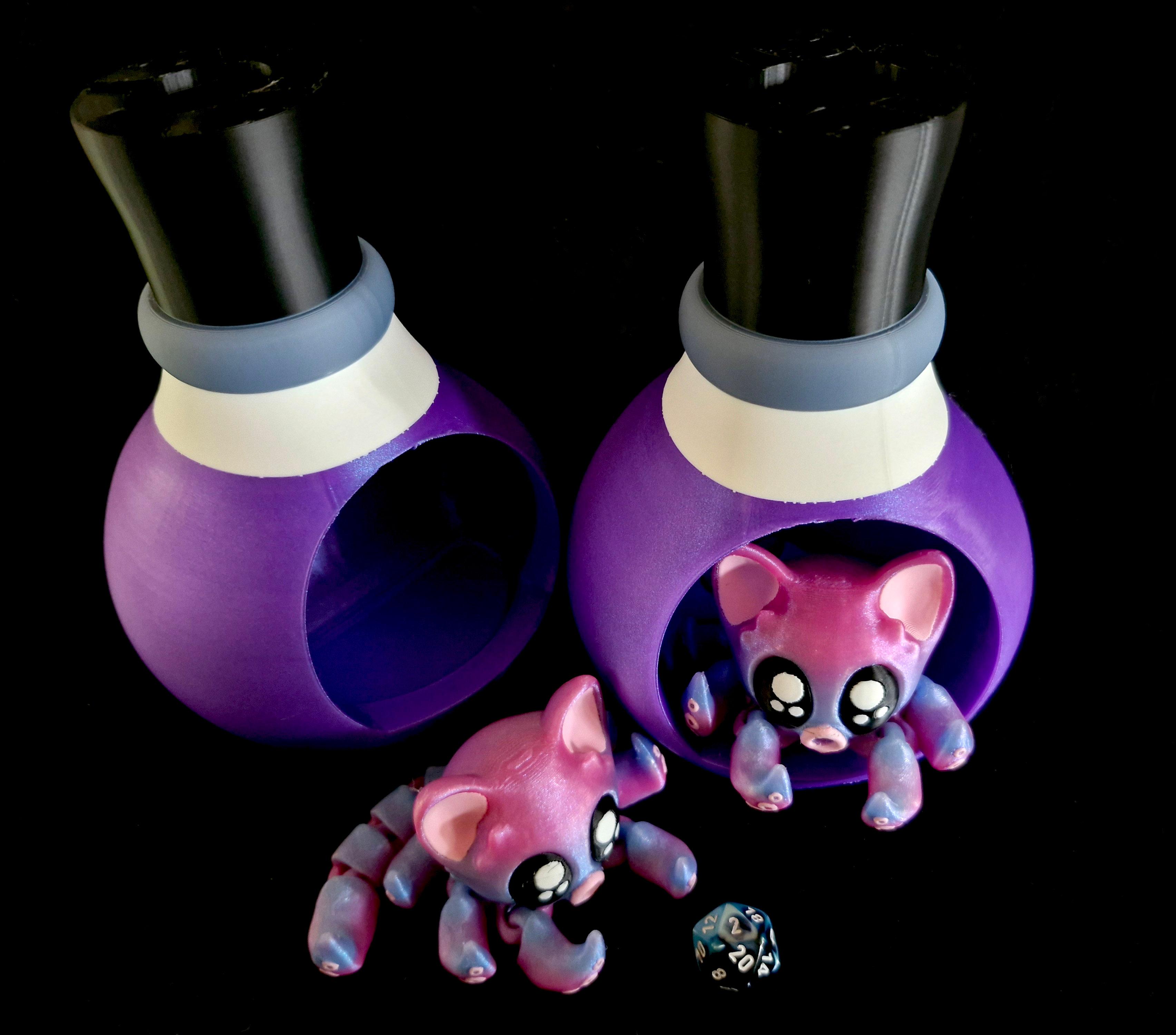 Voidkitty Dice Tower & Dice Flask *Personal Use* 3d model