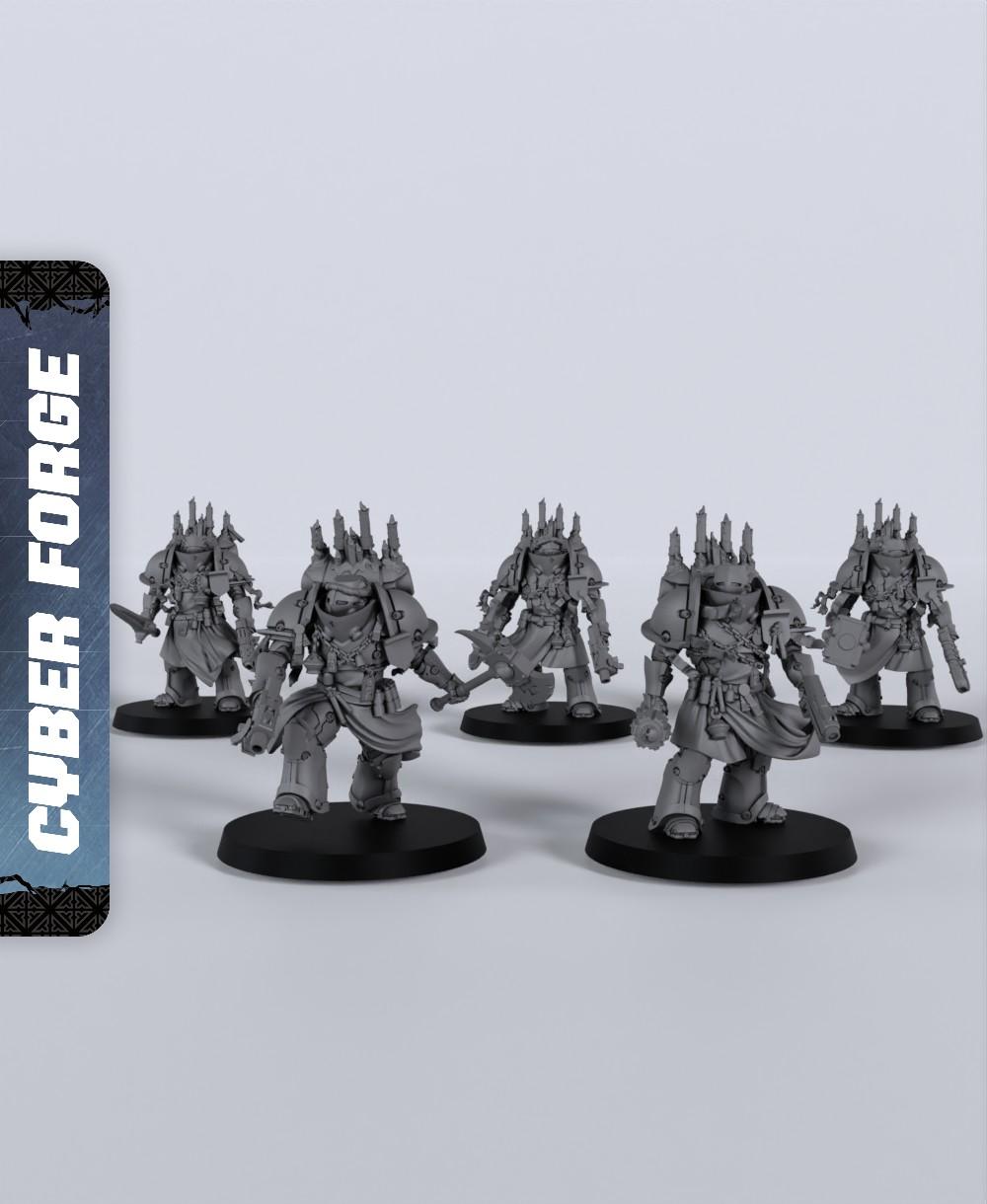 Black Knight Brothers - With Free Cyberpunk Warhammer - 40k Sci-Fi Gift Ideas for RPG and Wargamers 3d model