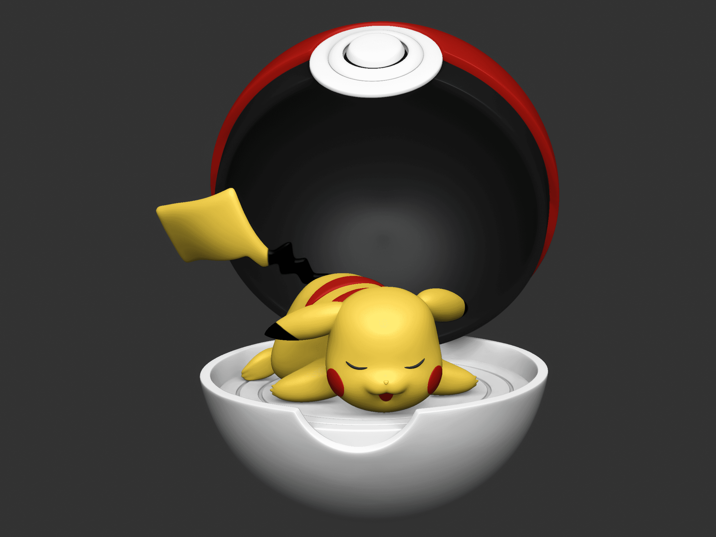 Pikachu Sleep cute  3d model