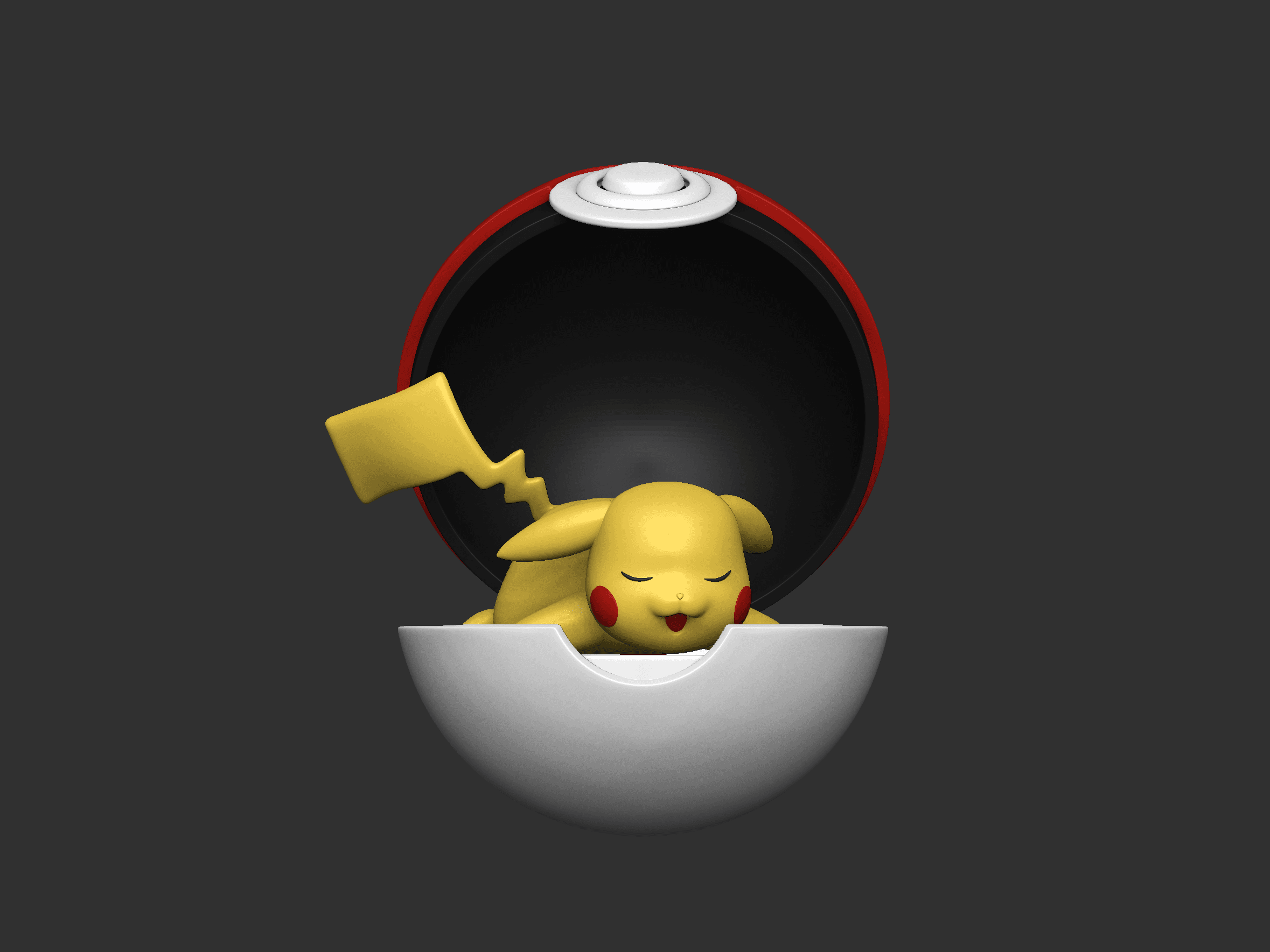 Pikachu Sleep cute - Free 3D print model 3d model