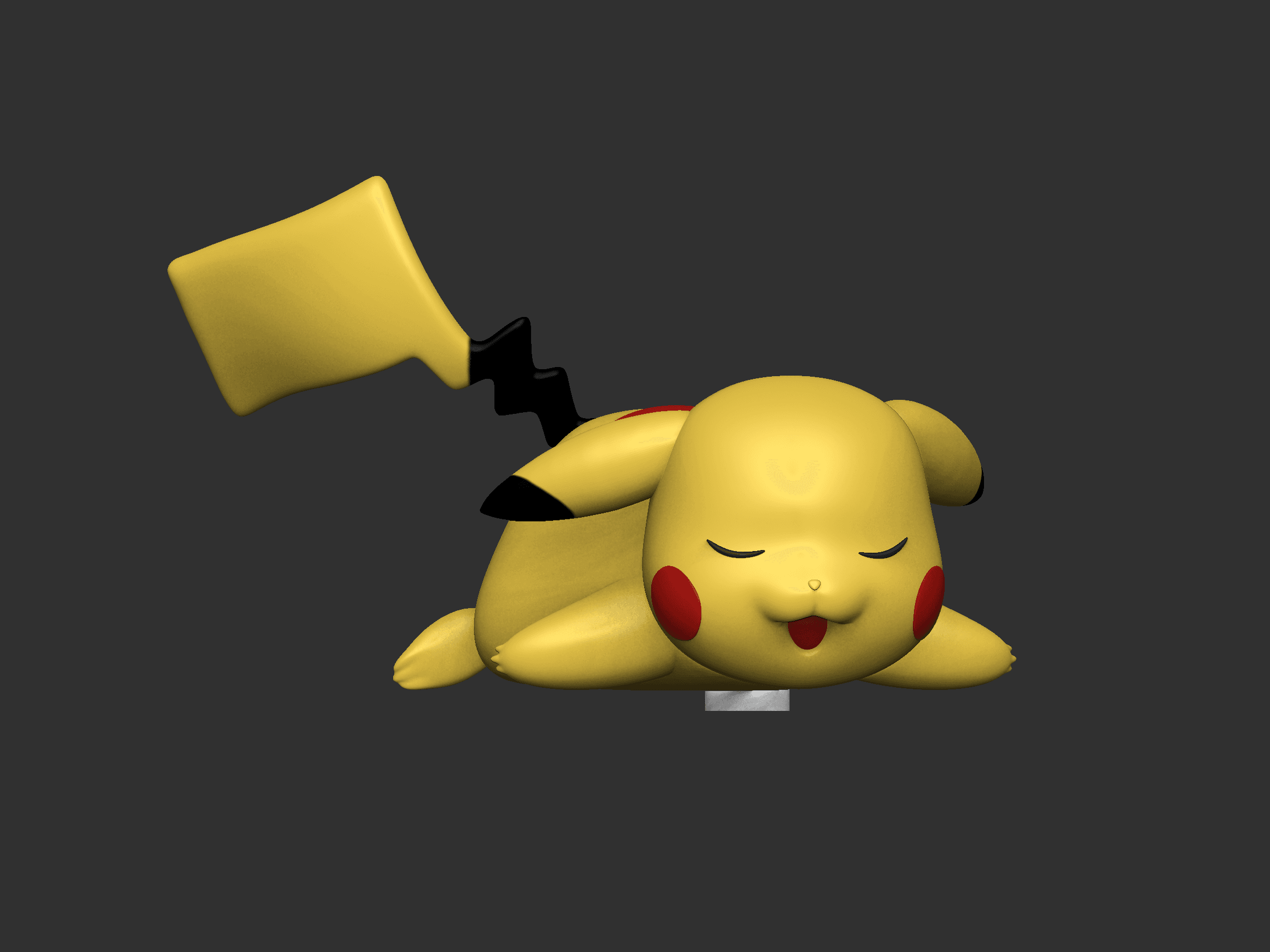 Pikachu Sleep cute - Free 3D print model 3d model