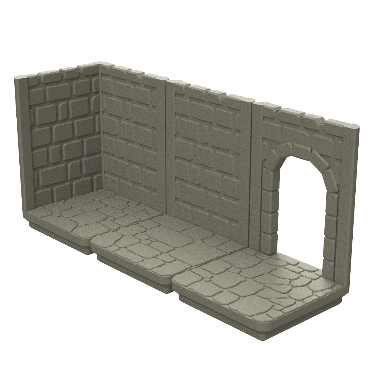 Gridfinity Dungeon Kit for Tabletop RPGs - Modular Building System 3d model