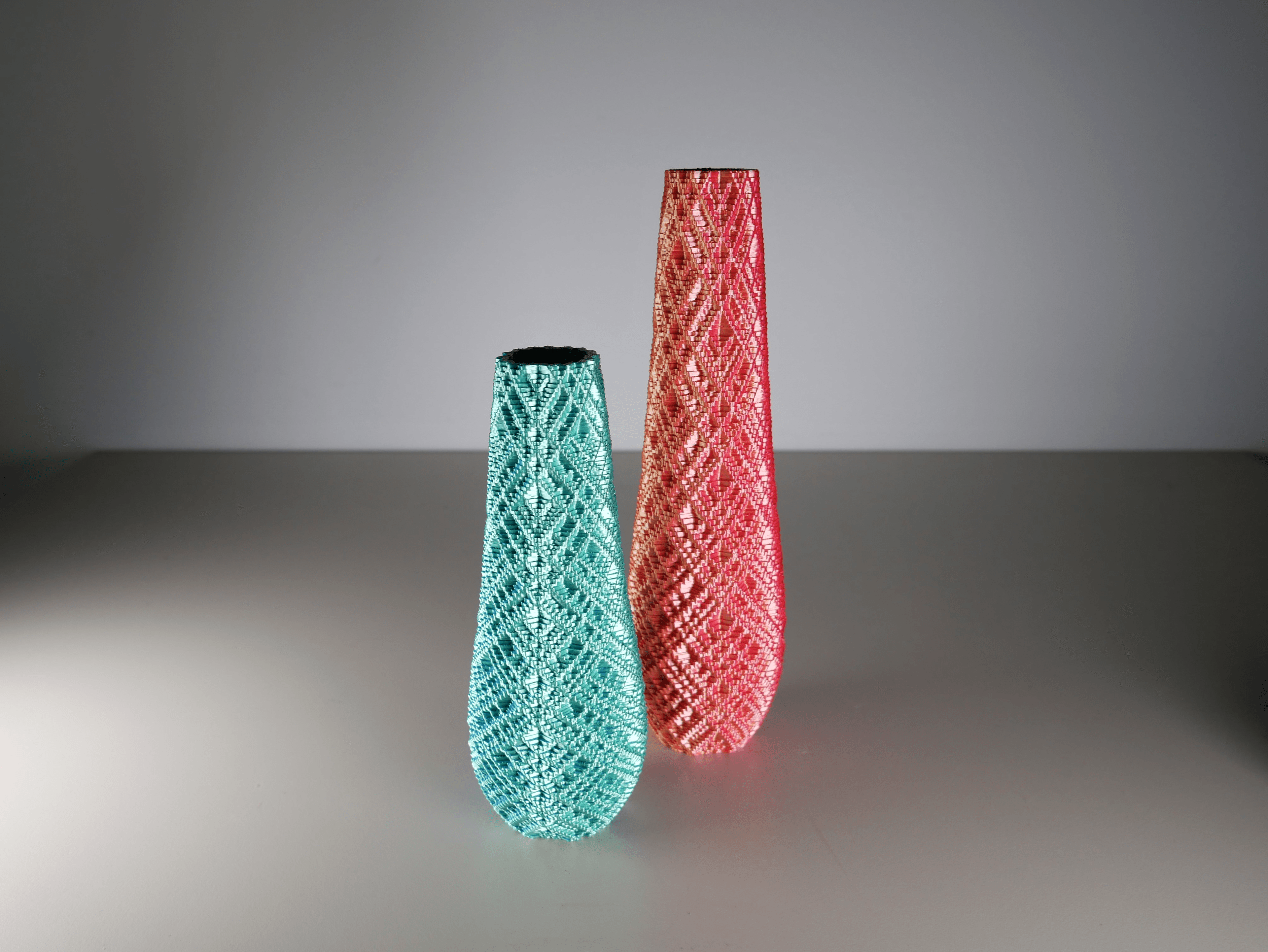 Slim Faceted Vases 3d model