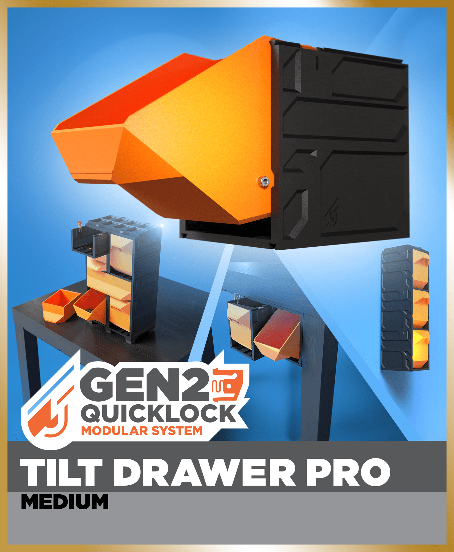 GEN2 Tilt Drawer Pro - MEDIUM 3d model
