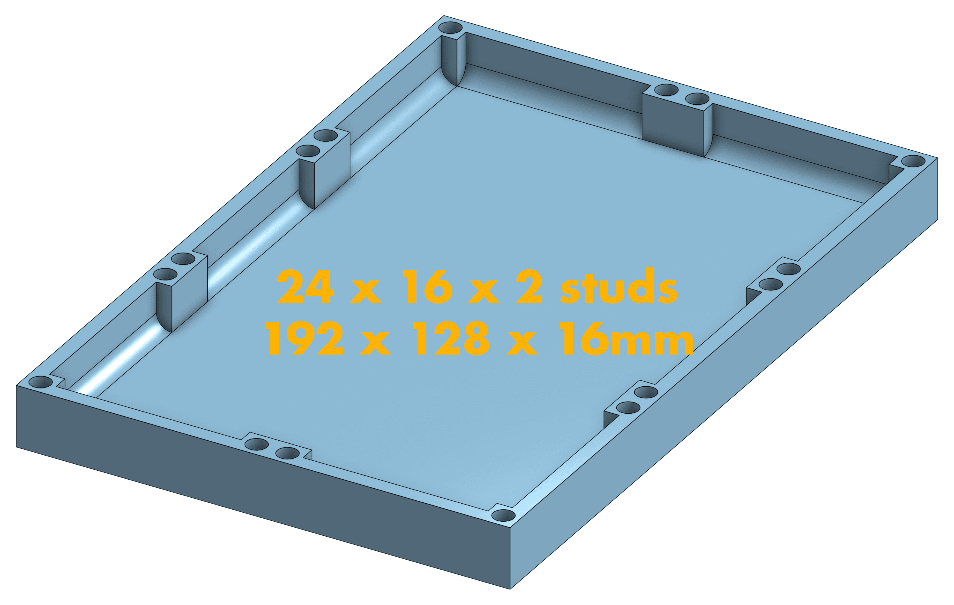 Modular Magnetic LEGO Tray System 3d model