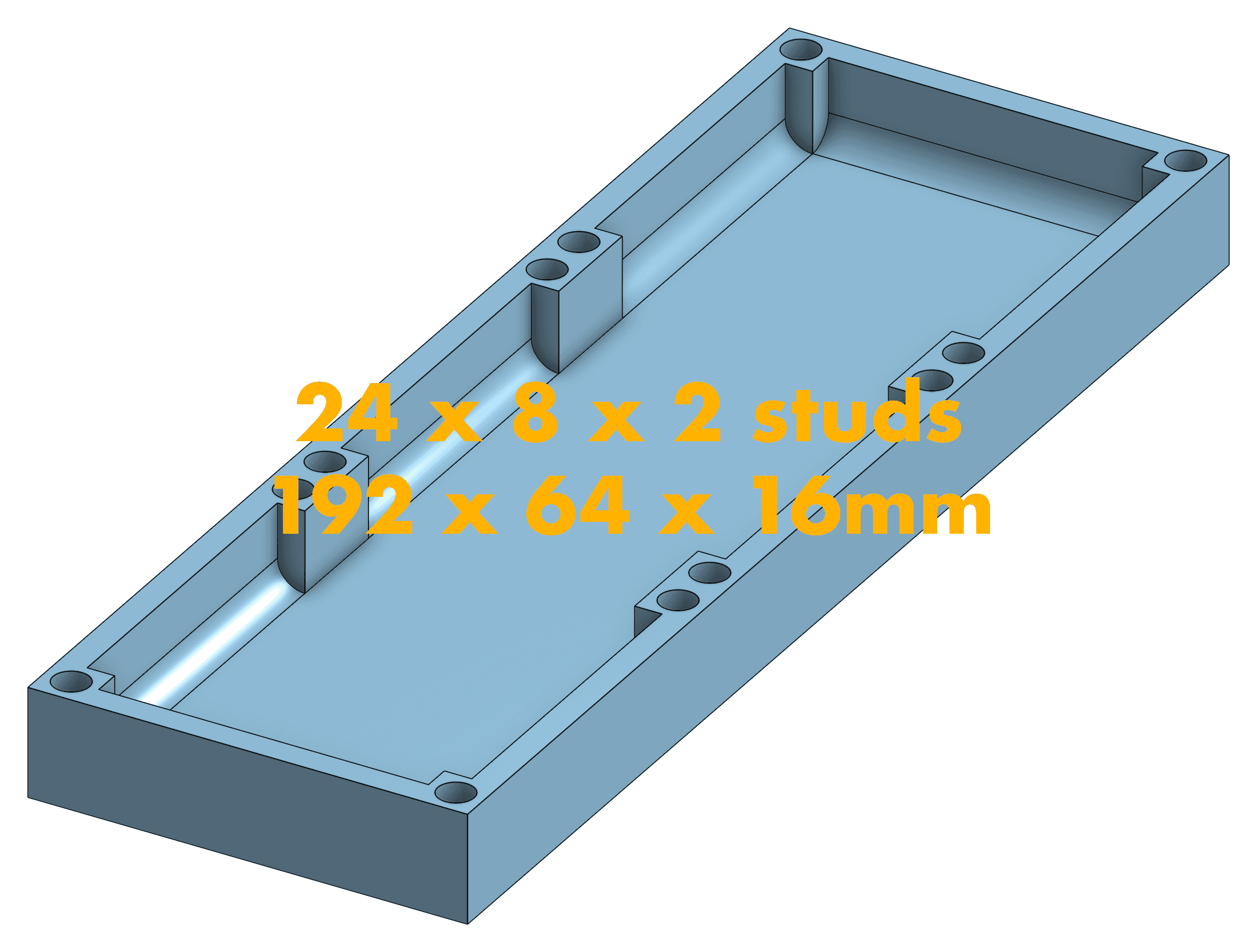 Modular Magnetic LEGO Tray System 3d model