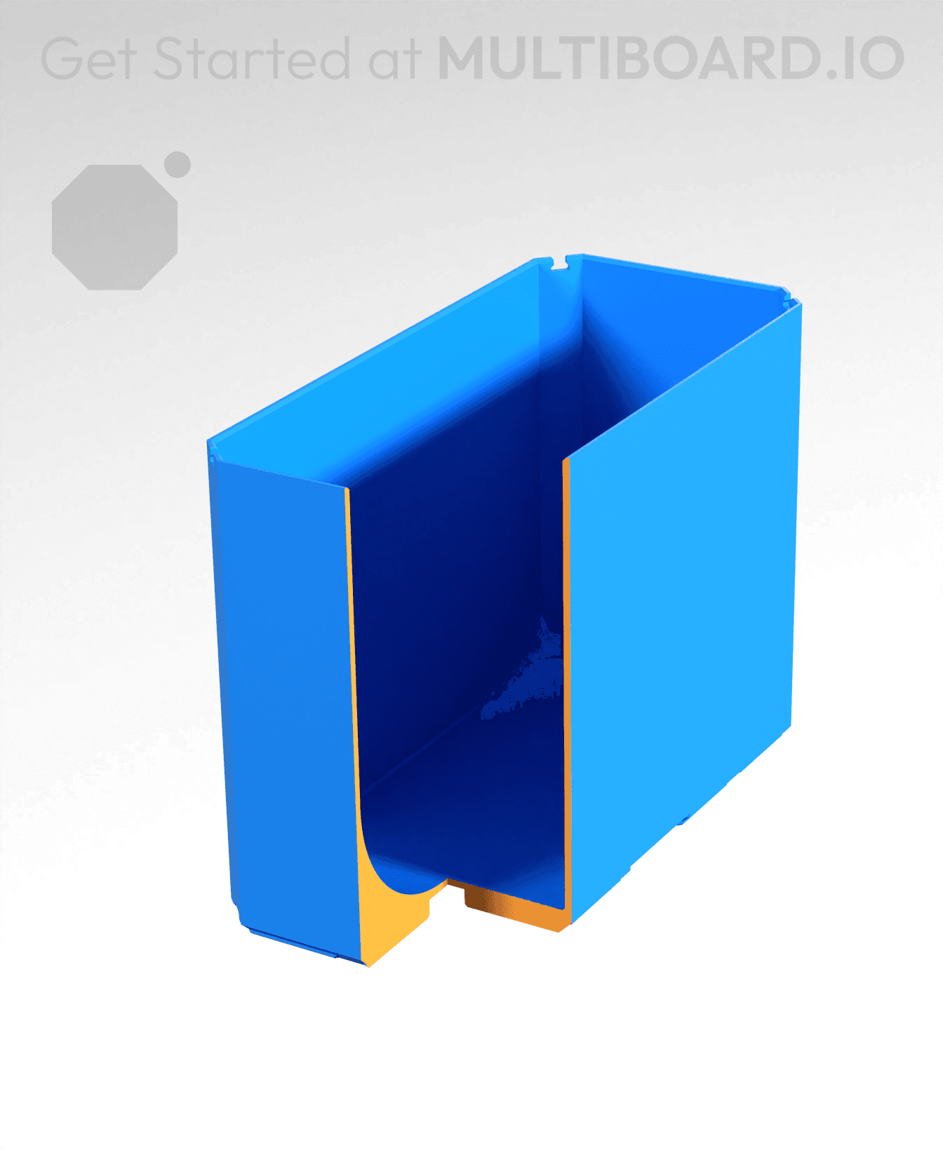 1x2x1.5 - Curved Bin - Multibin Insert 3d model