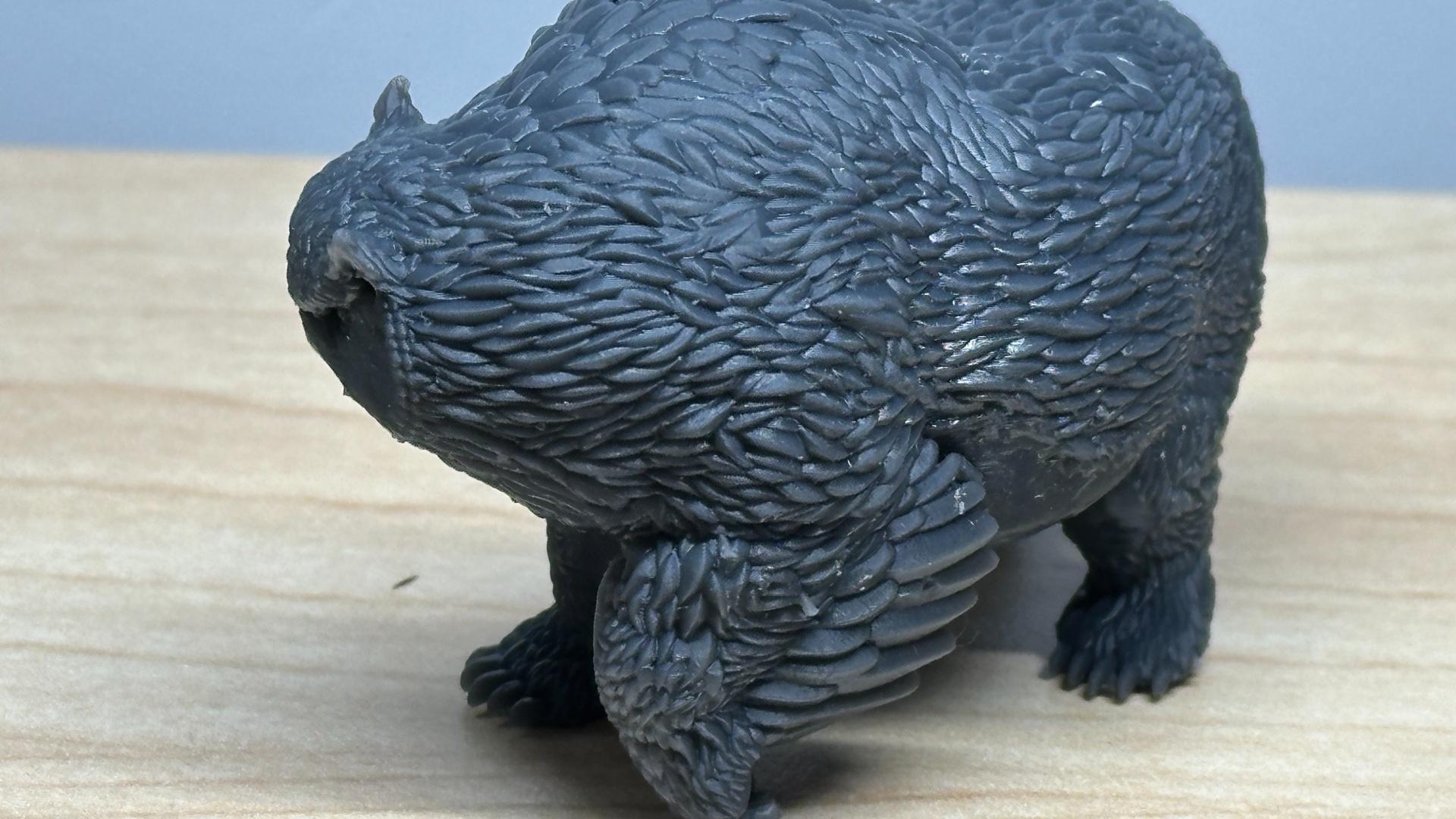 Owlbear - Tabletop Miniature - Printer: Anycubic Photon Mono X 6Ks 
Resin: ABS-Like Resin Pro 2 (black) 75% / Standard Resin (grey) 25% - 3d model