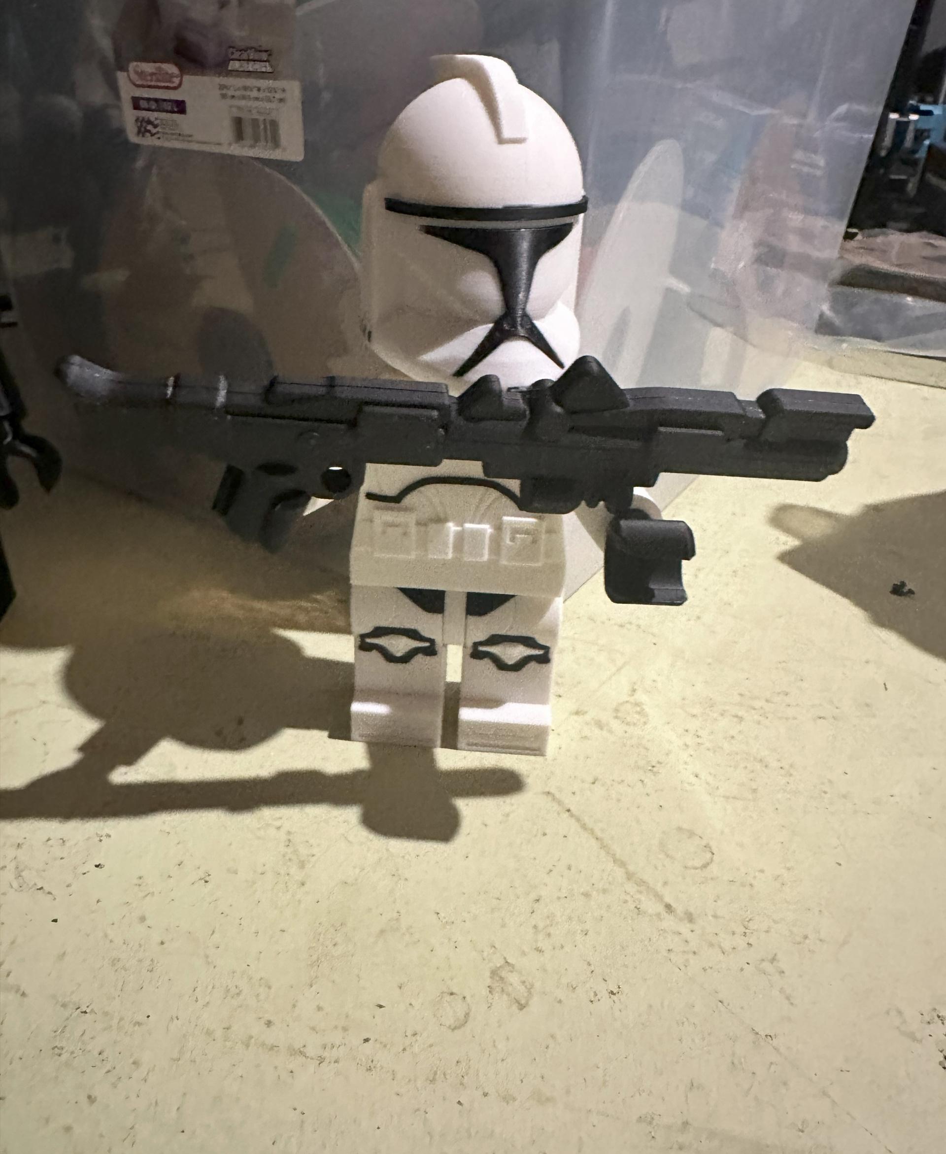 Clone Trooper - Phase II (9 inch brick figure, NO MMU/AMS, NO supports, NO glue) 3d model