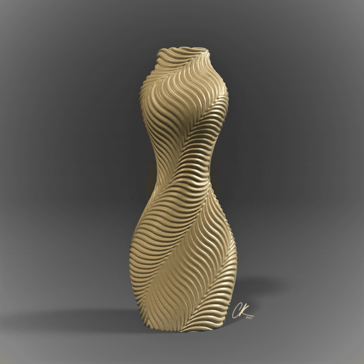 Fem Vase -Wave Pull 3d model