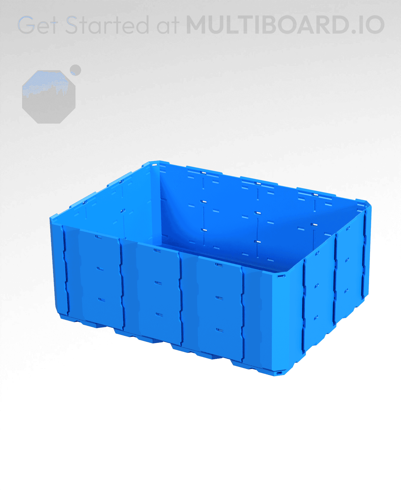 4x3x1.5 - Full Multipoint Rail - Multibin Shell 3d model