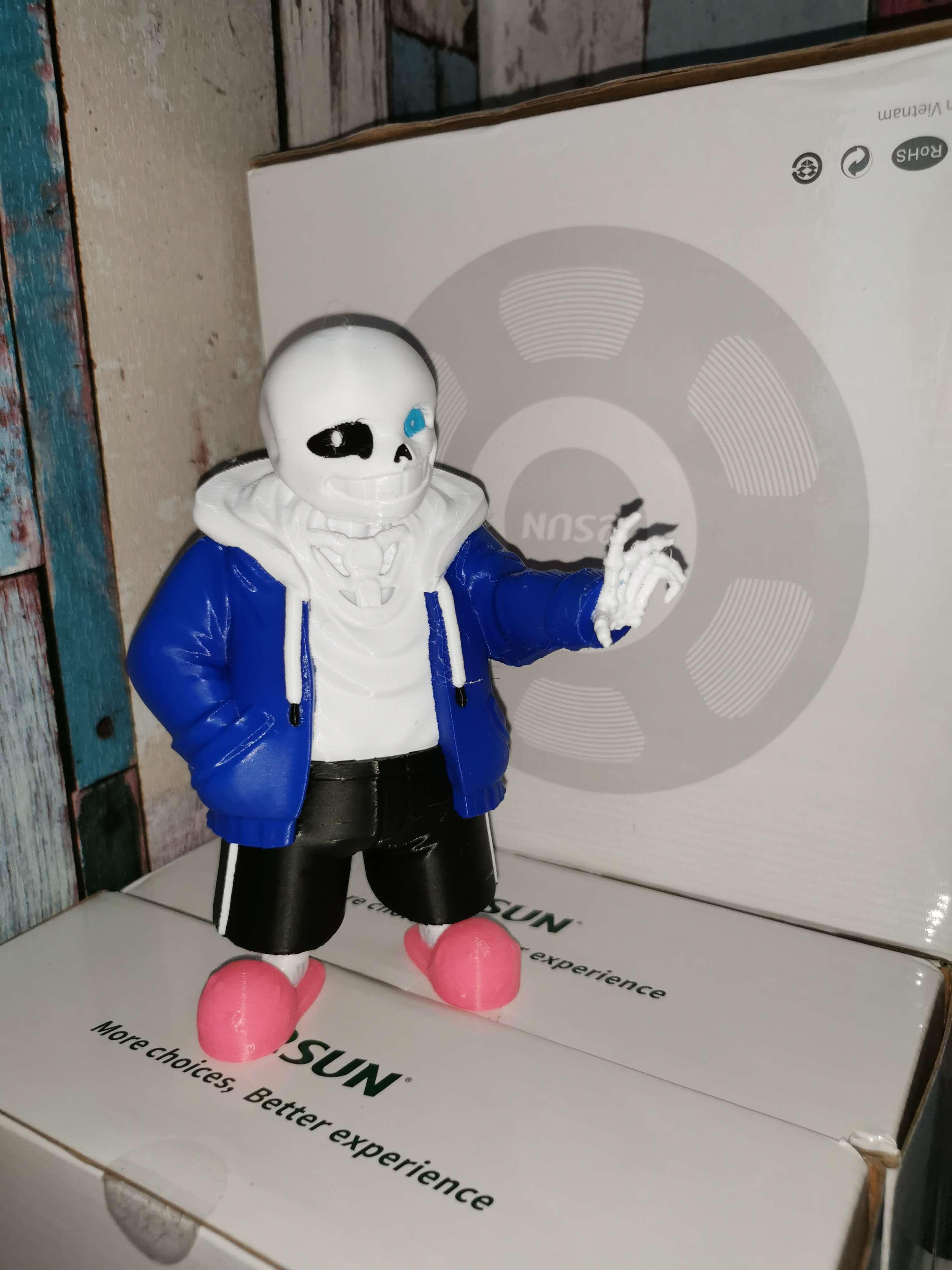 Sans & Gaster Blaster  - This is a multicolor print of this incredible model ! - 3d model