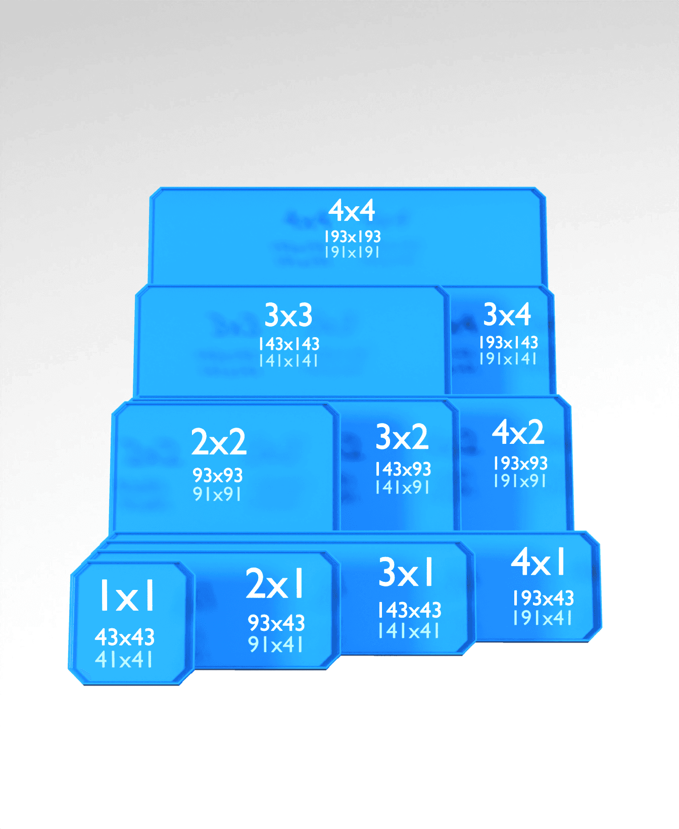 3x2x0.75 - Full Curved - Divided Bin - Multibin Insert 3d model