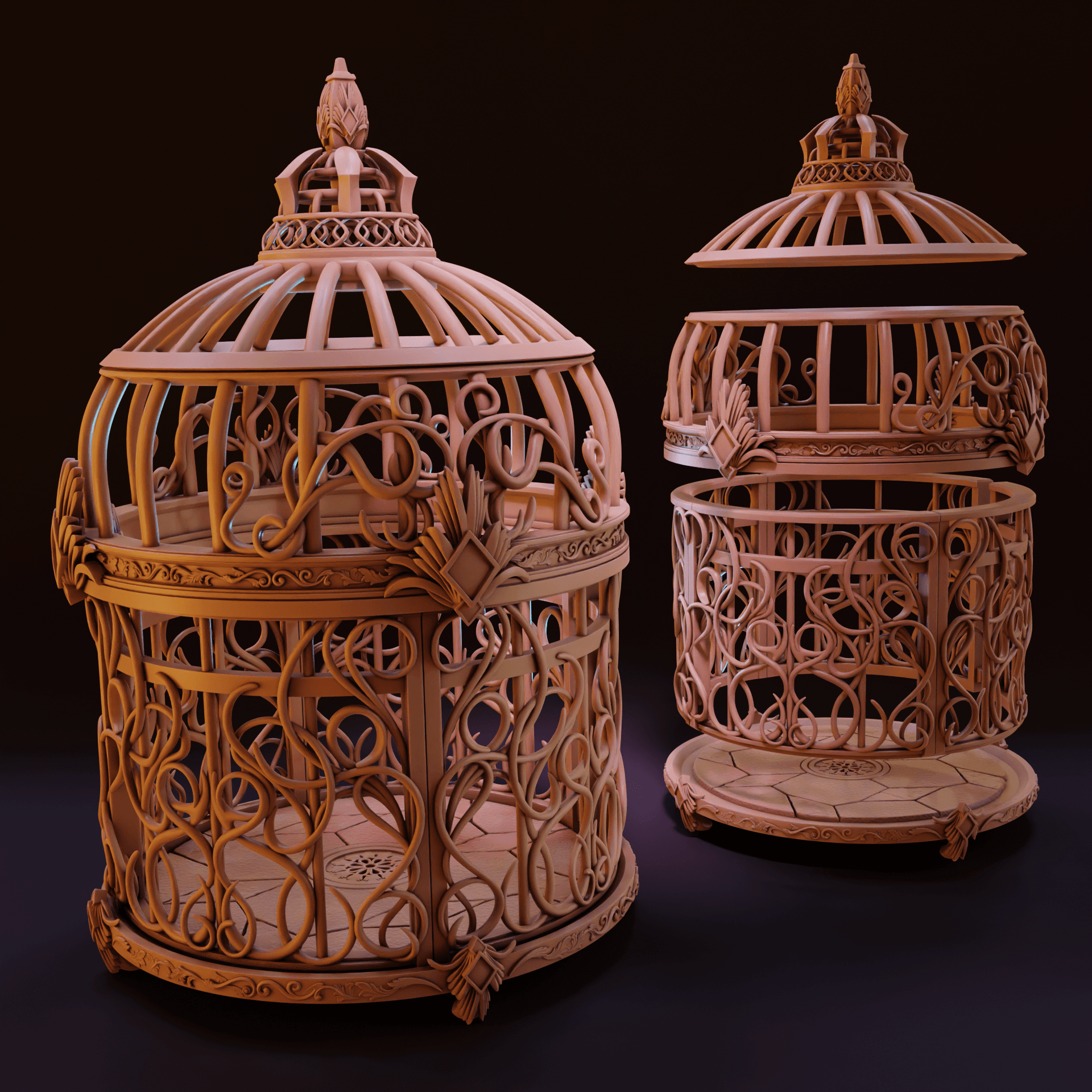Gilded Cage 3d model