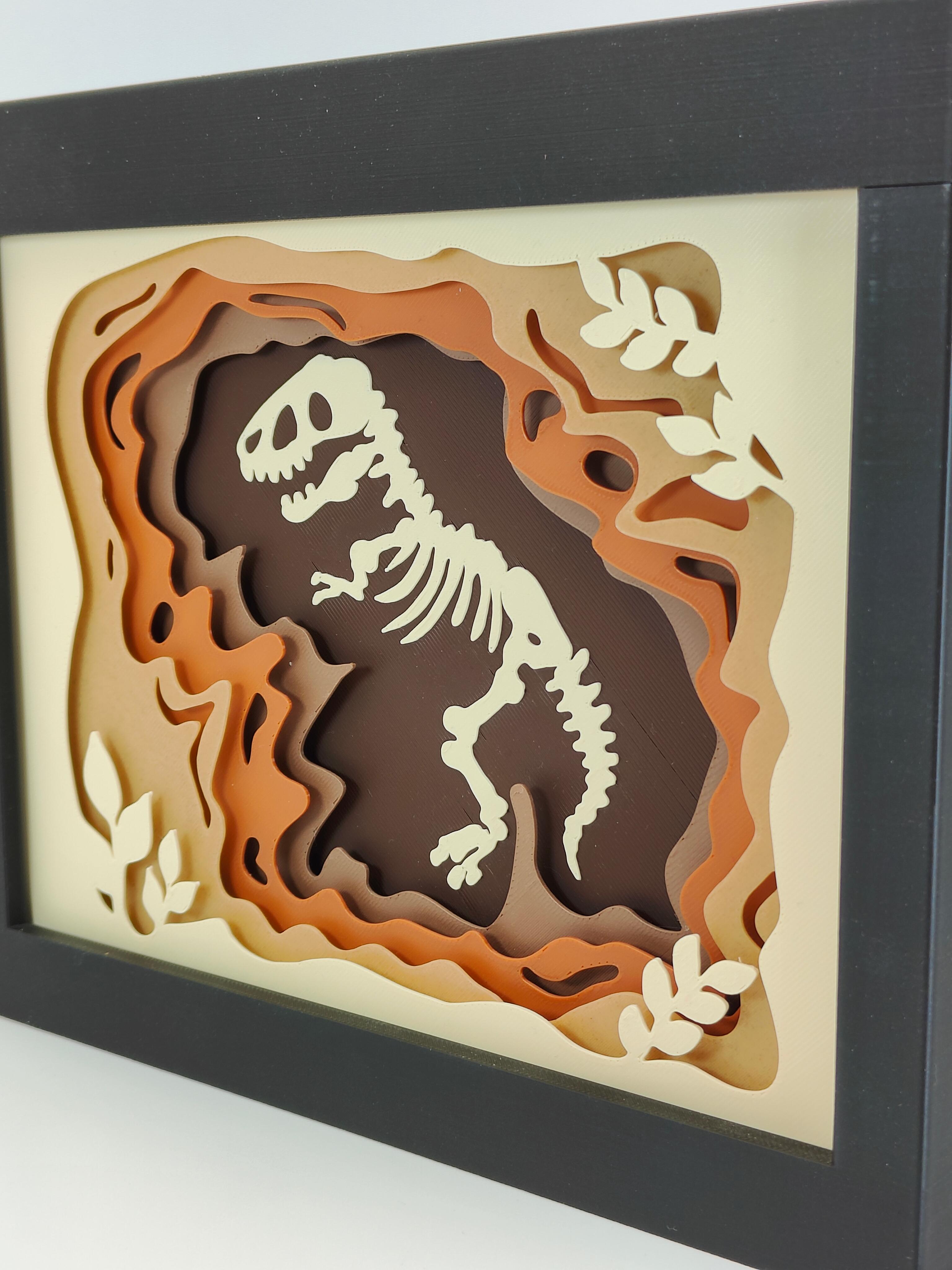 Dinosaur Shadow Box (B) 3d model