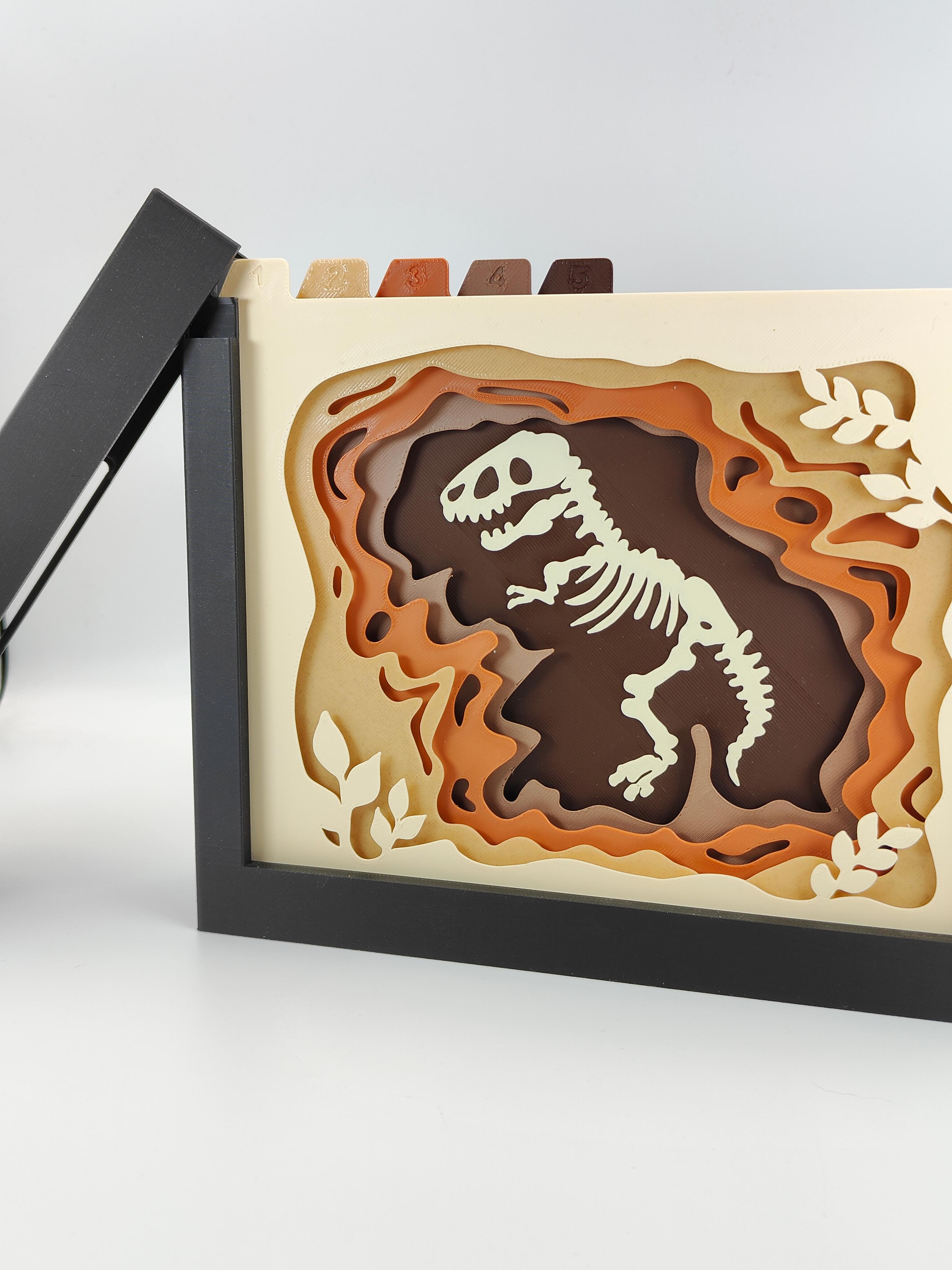 Dinosaur Shadow Box (B) 3d model