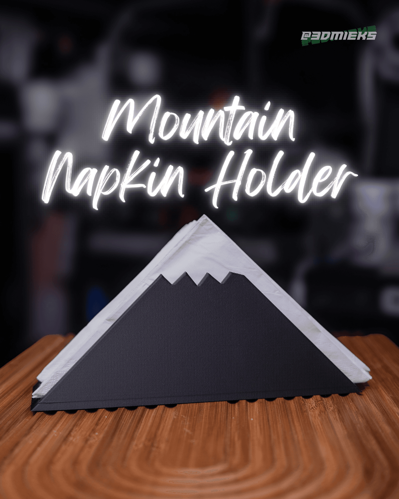 Mountain Napkin Holder 3d model