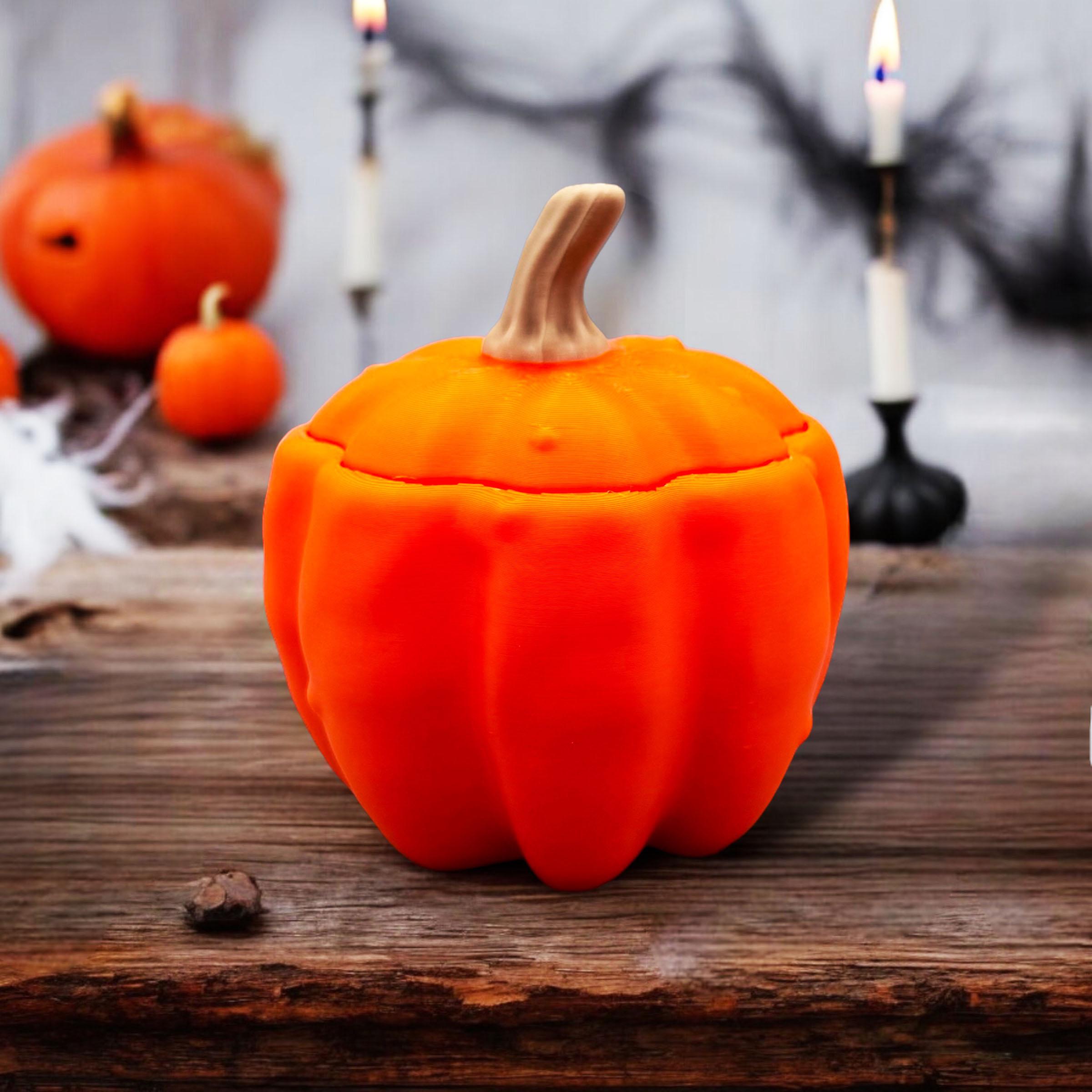 Pumpkin Container with Removable Lid 3d model