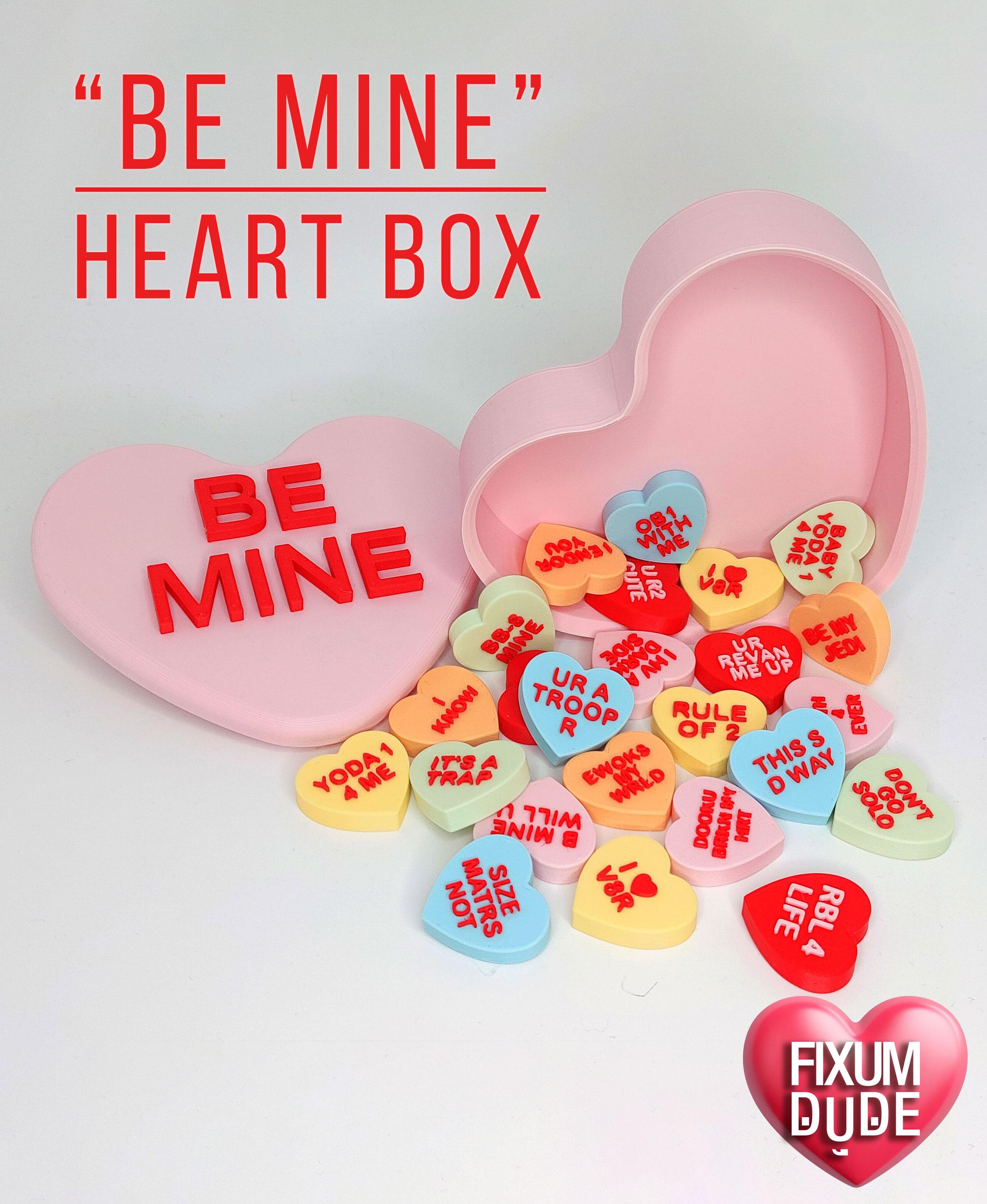  Simple BE MINE Valentine Conversation Heart Box 3d model